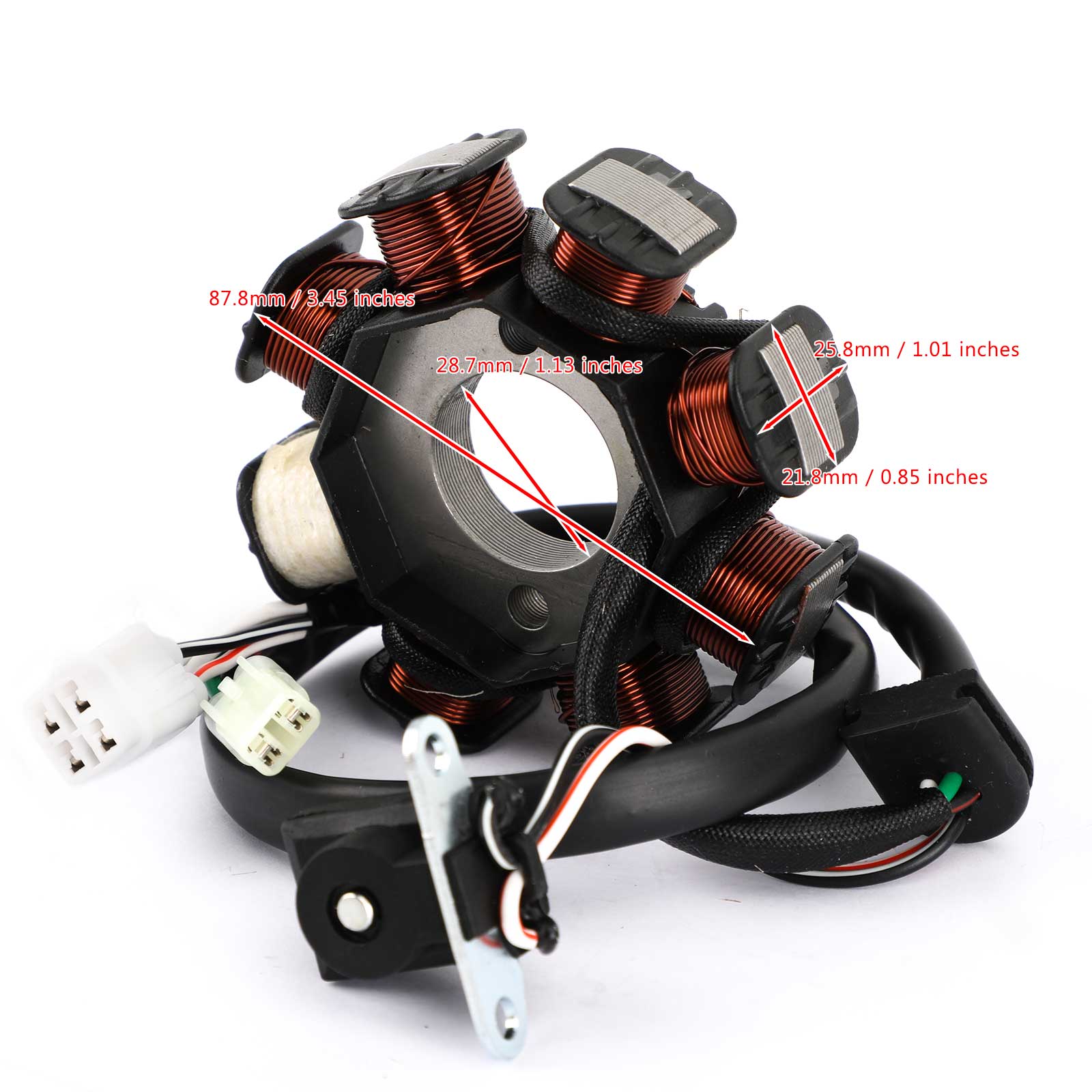 Areyourshop Magneto generador estator apto para Yamaha YFM90R Raptor 90 ATV 09-13 43D-H5510-00