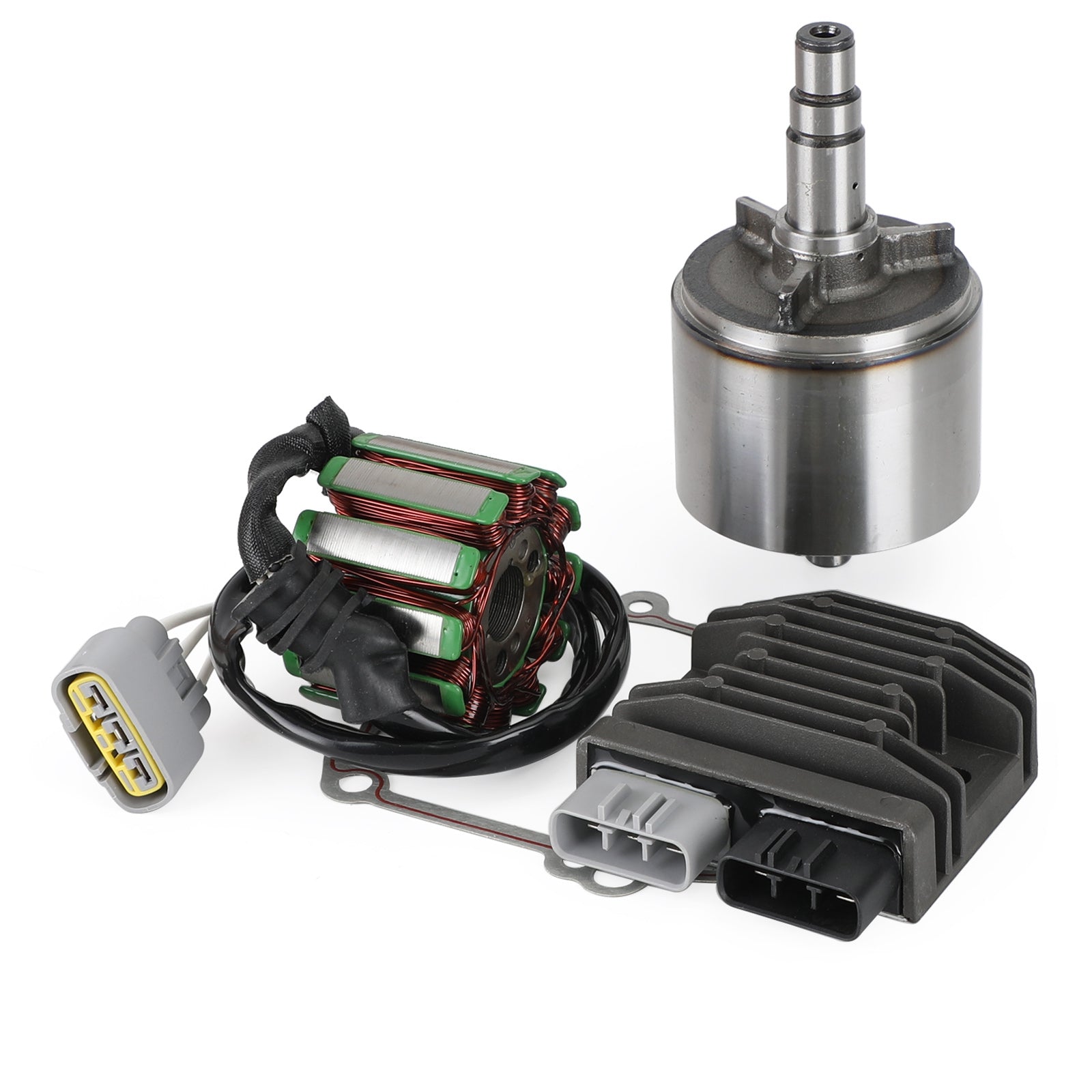 2004-2008 Yamaha YZF R1 Wirnik koła zamachowego + stojan + regulator + uszczelka 5VY-81410-00