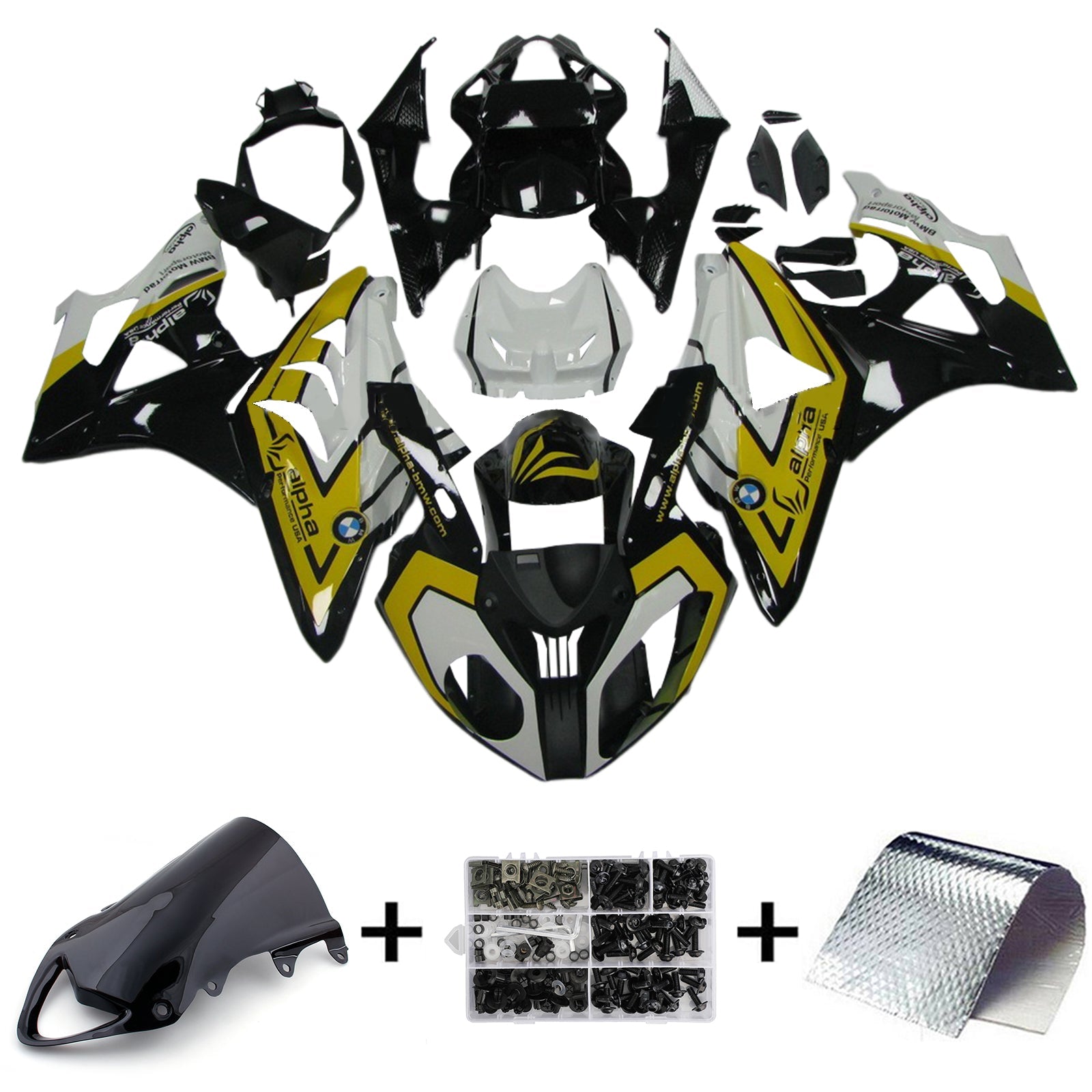 Amotopart BMW S1000RR 2009-2014 Kuipset Carrosserie ABS Kunststof