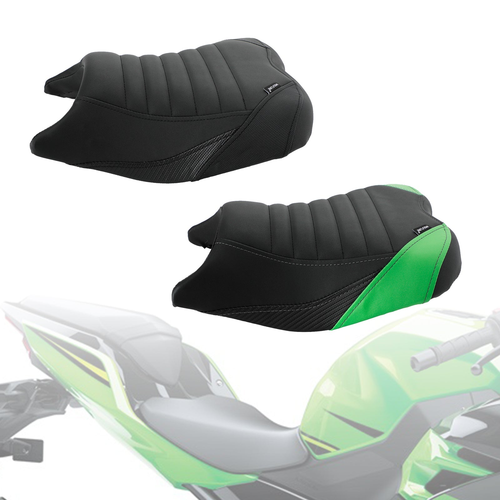 KAWASAKI Ninja 400 Z400 2018-2022 Remplacement du siège passager avant arrière vert