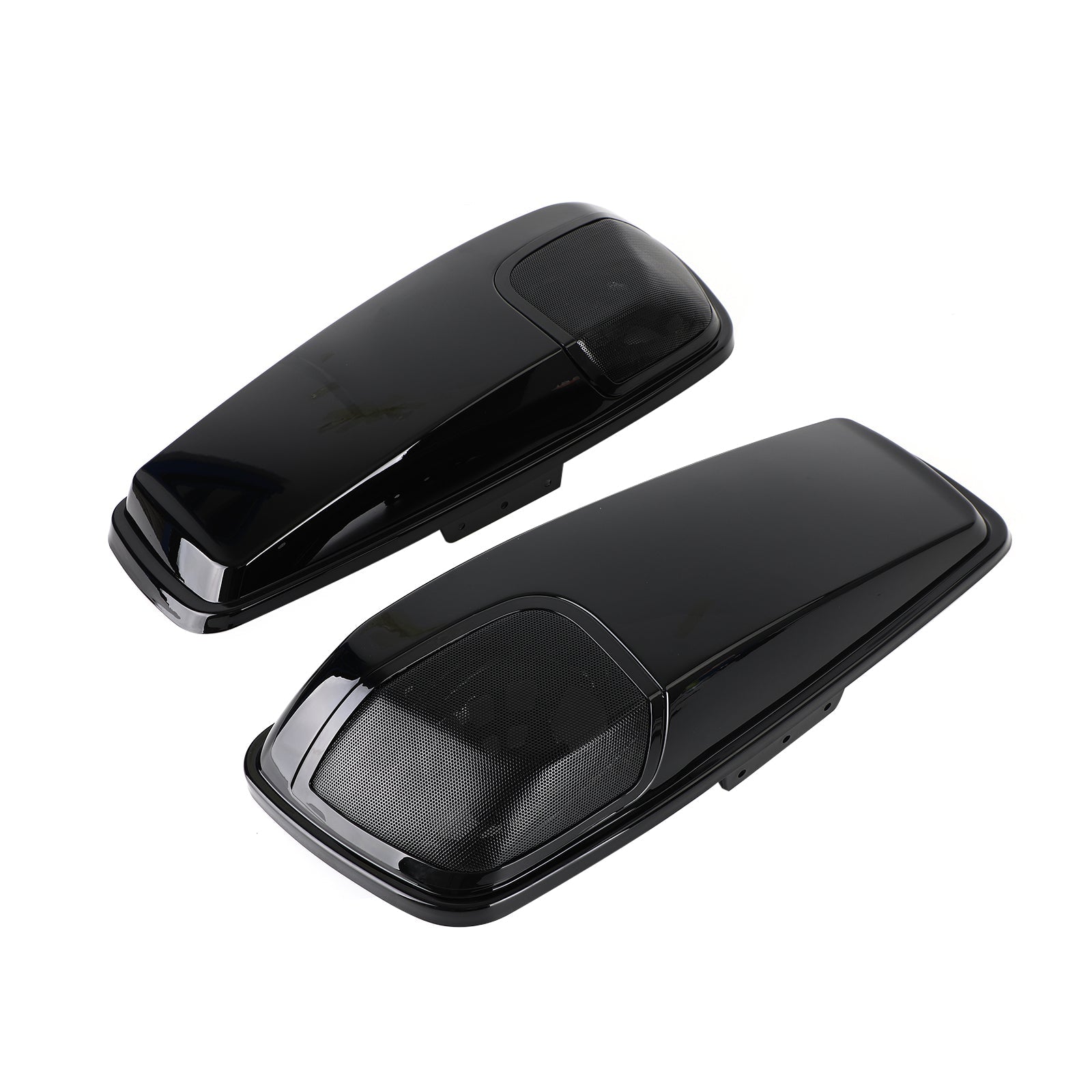 5 x 7 cubiertas de altavoces de color negro intenso para bolsa de viaje genérica Street Glide CVO 2014-2020