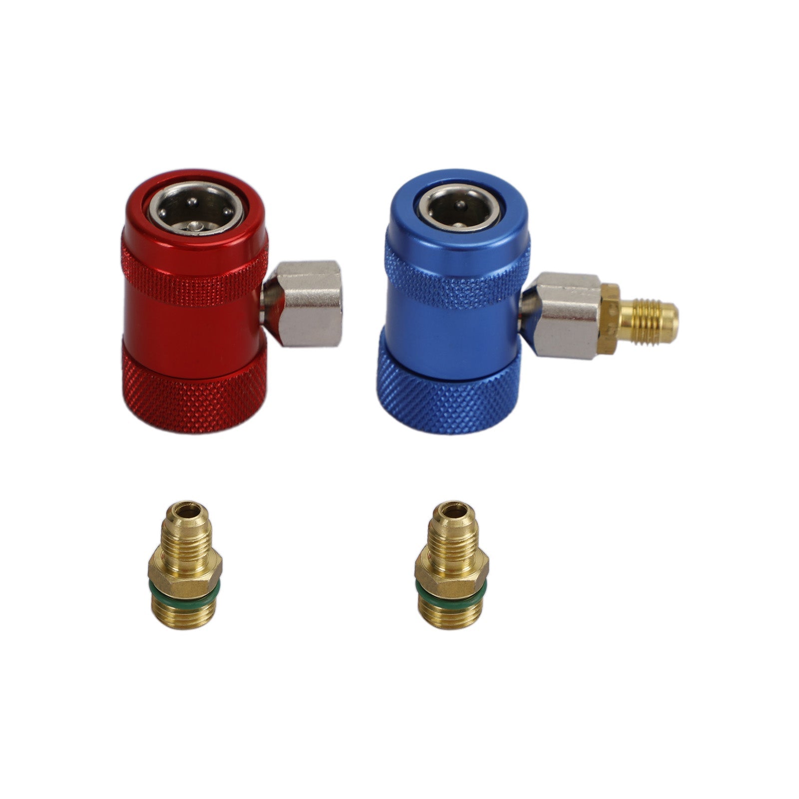 Adattatore attacco rapido A/C R134A Connettore collettore da 1/4" Sae Hvac Lato alto e basso