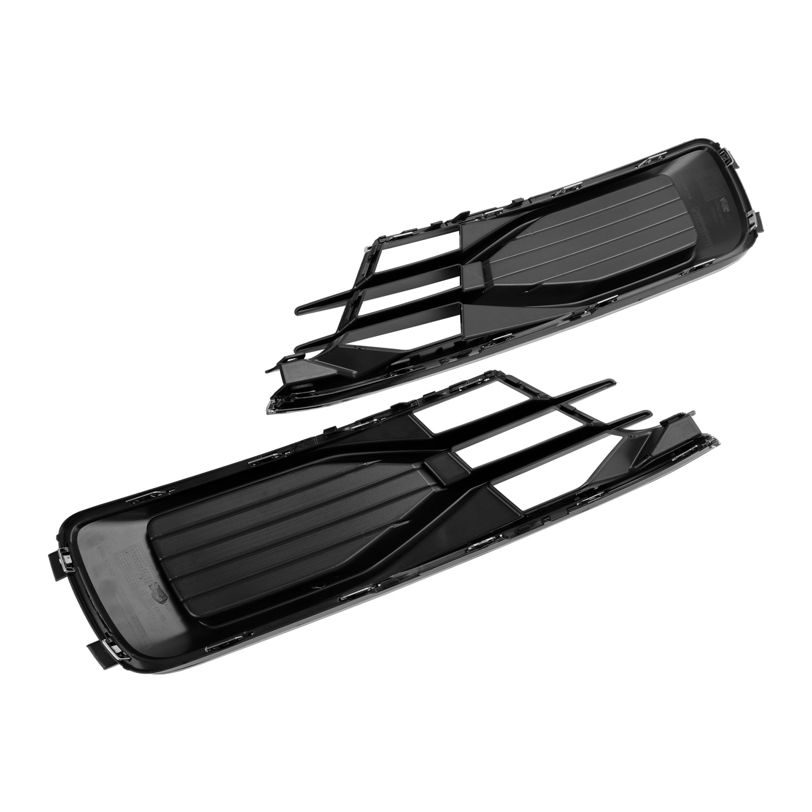 Audi A6 C7 2014-2018 2 stuks voorbumper mistlamprooster zwart chroom