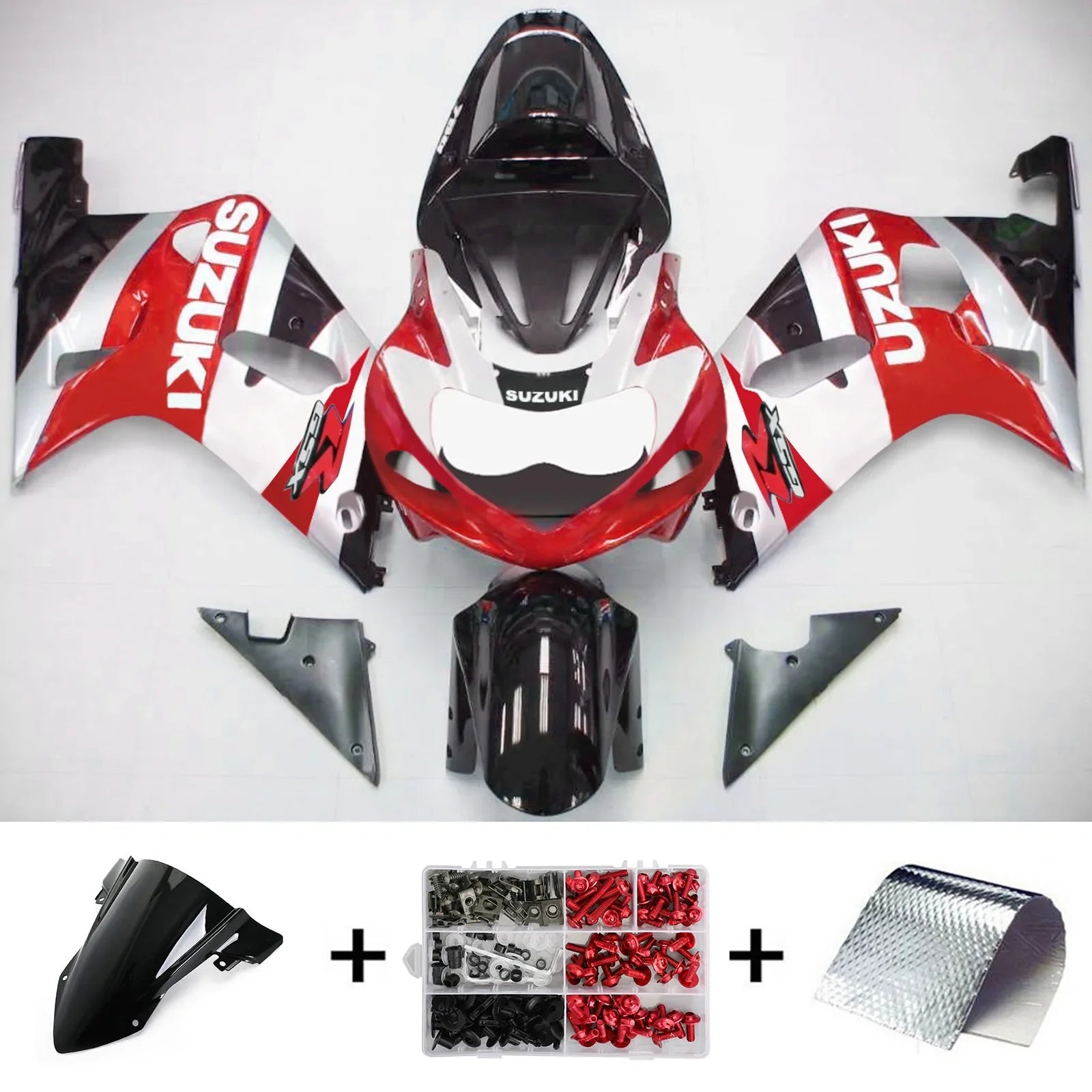 Amotopart Suzuki GSXR750 2001-2003 Kit de carenado de carrocería de plástico ABS