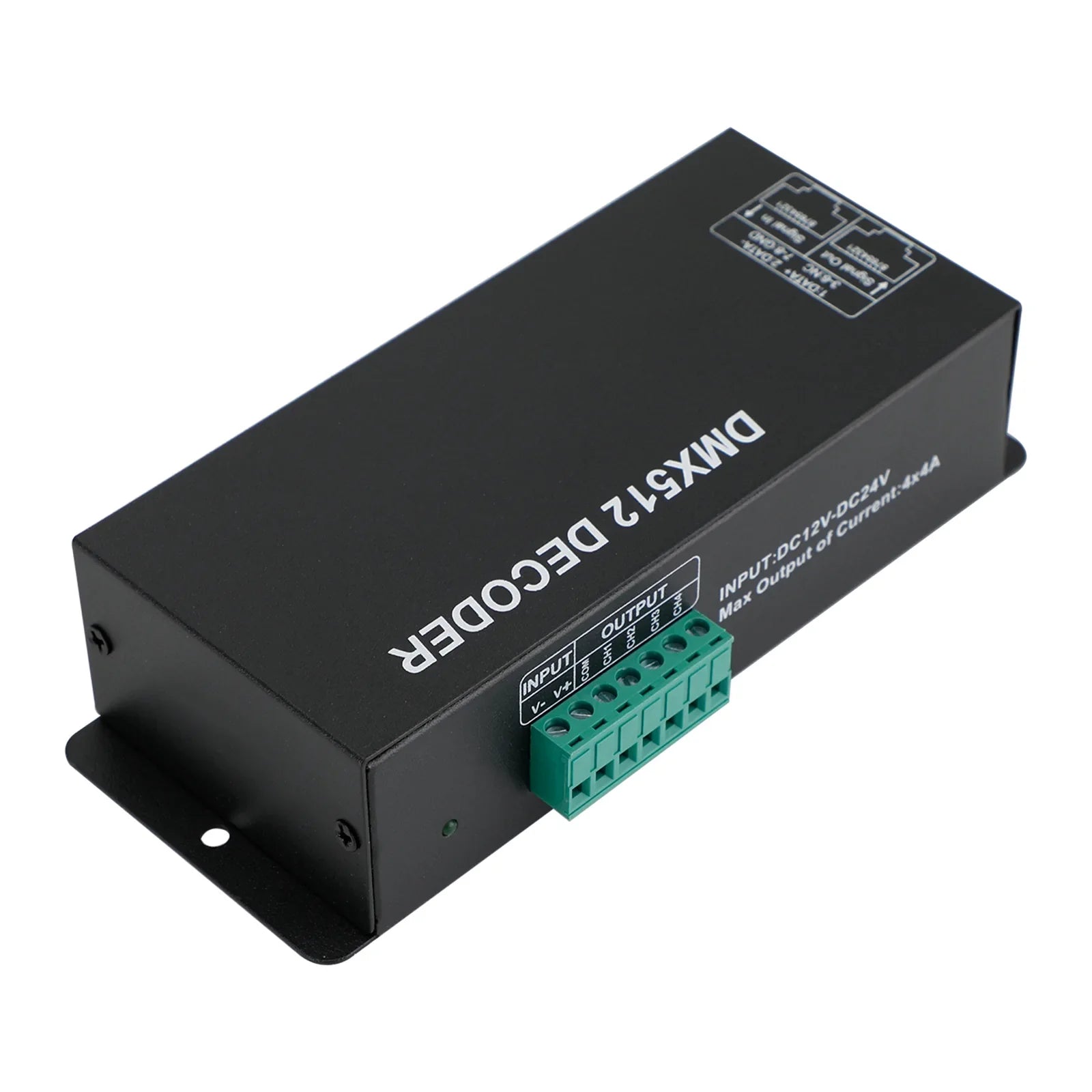 Kontroler LED RGBW DMX 512 Dekoder Ściemniacz 4 kanały 16A 4x4A Światło paskowe