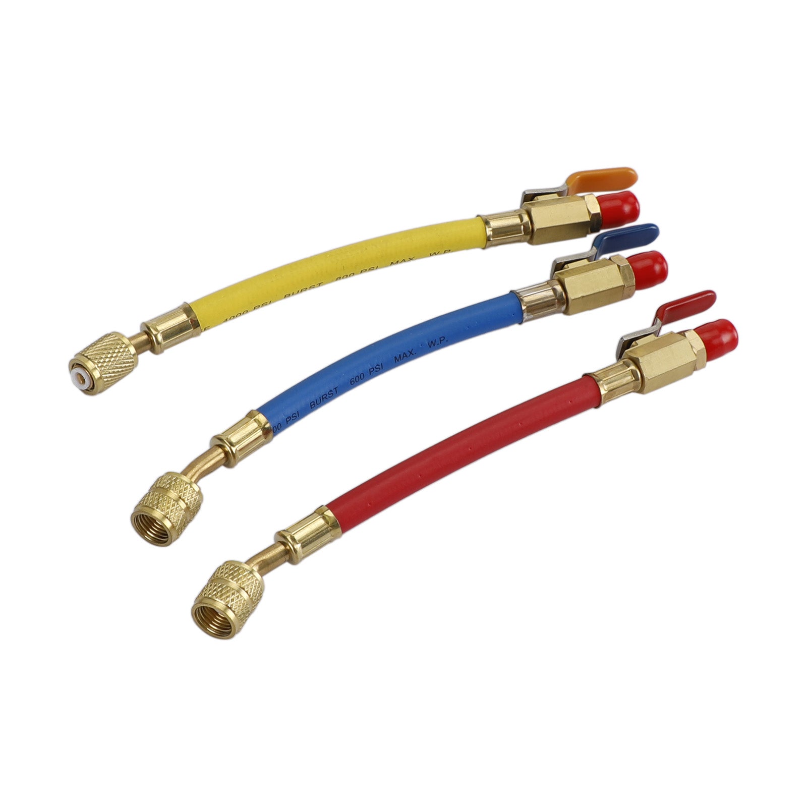 Tuyau de charge R410A 3 pièces avec robinets à tournant sphérique pour climatisation de réfrigération HVAC