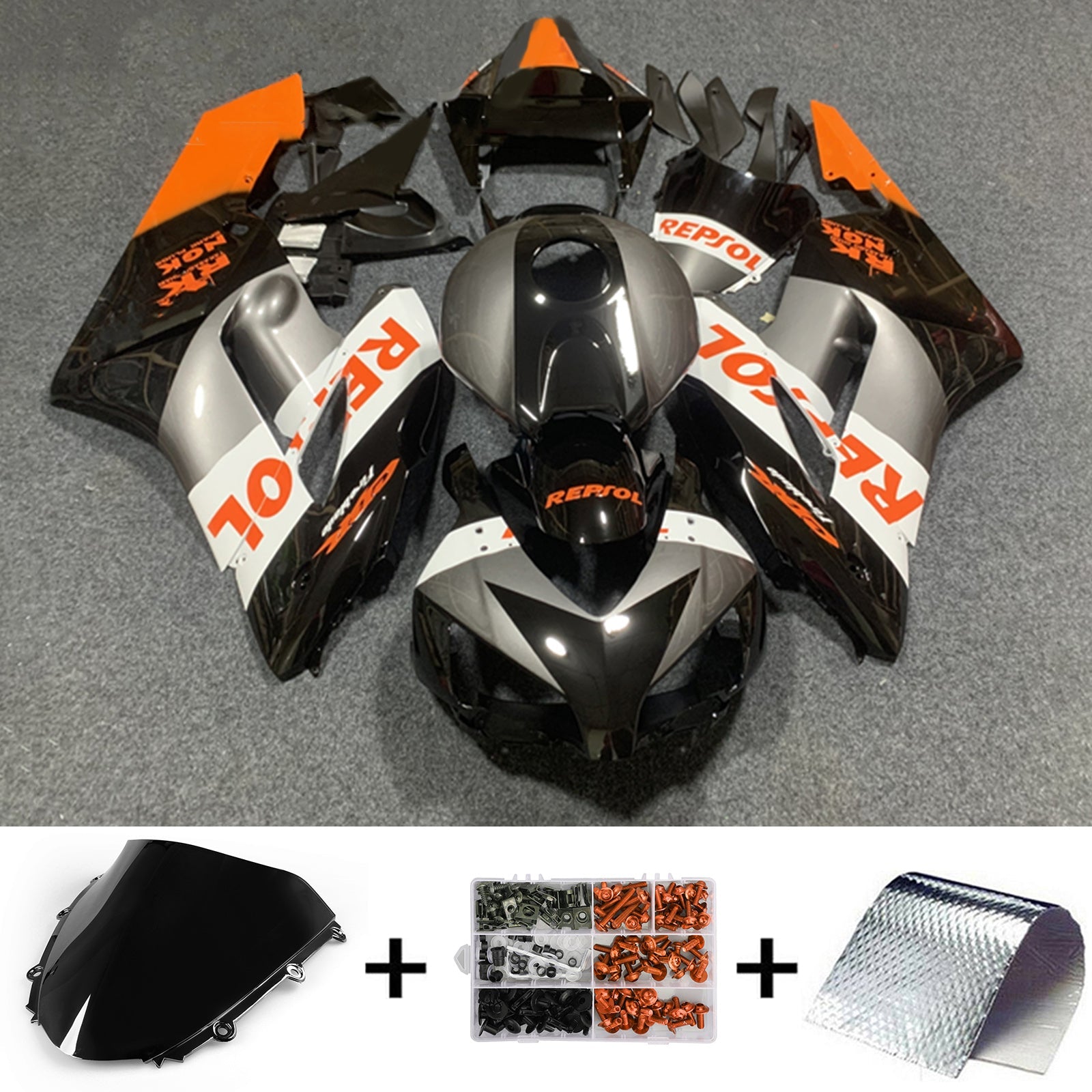 Amotopart Honda CBR1000RR 2004-2005 ABS muovinen korin suojasarja