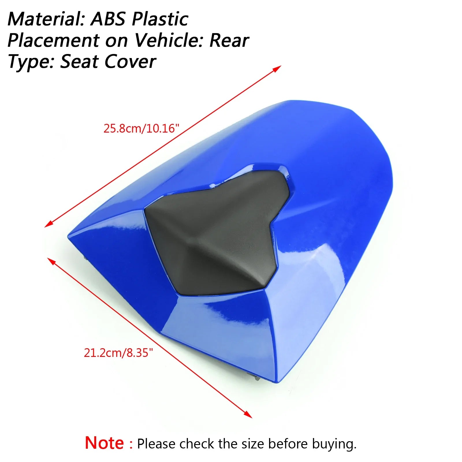 Daytona 675 y 675R 2013-2018 Sede del pasajero trasero en ABS