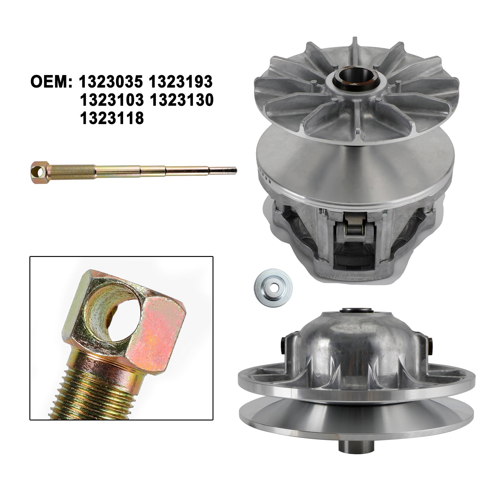 2014-2019 Ranger 900XP Ensemble complet de poulies de variateur d'embrayage 1323035 1323193