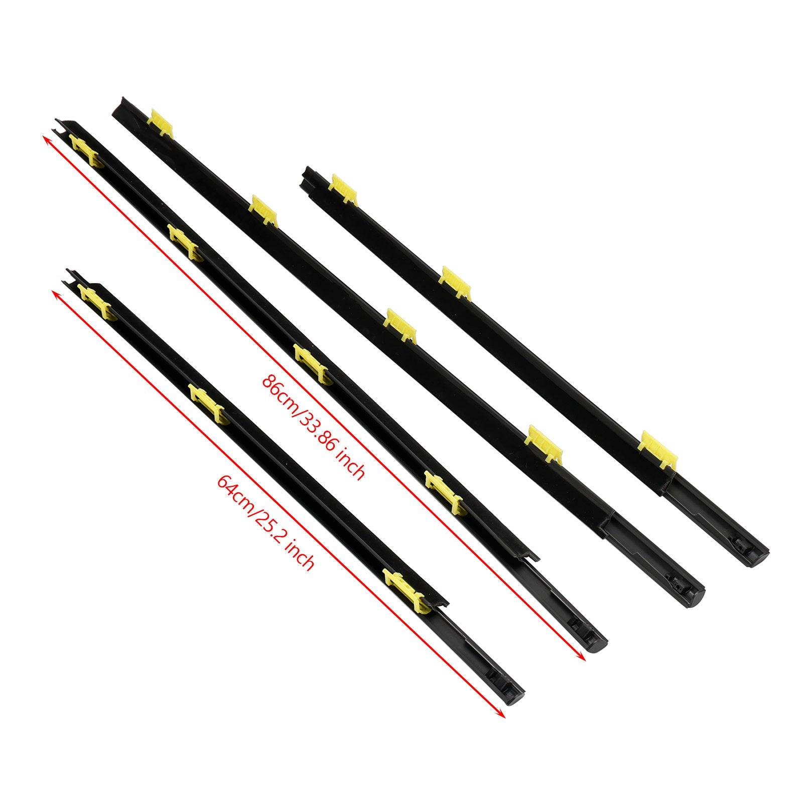 Honda CR-V CRV 2002-2006 Sello de ventana Sello de burlete 72410-SCA-E01 Paquete de 4