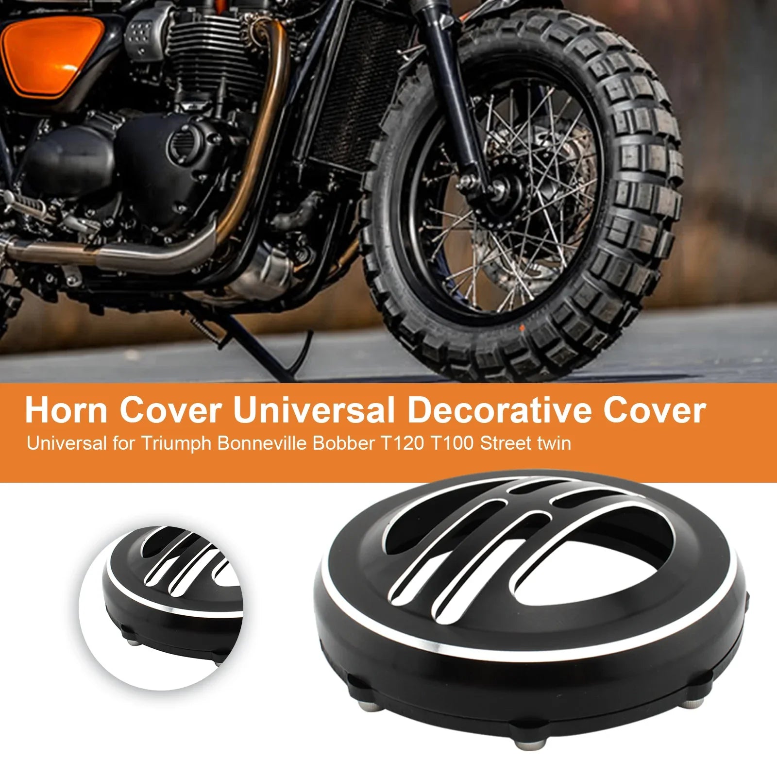Copertura Klaxon Copertura decorativa universale per Bobber T120 T100 Street Twin Generic