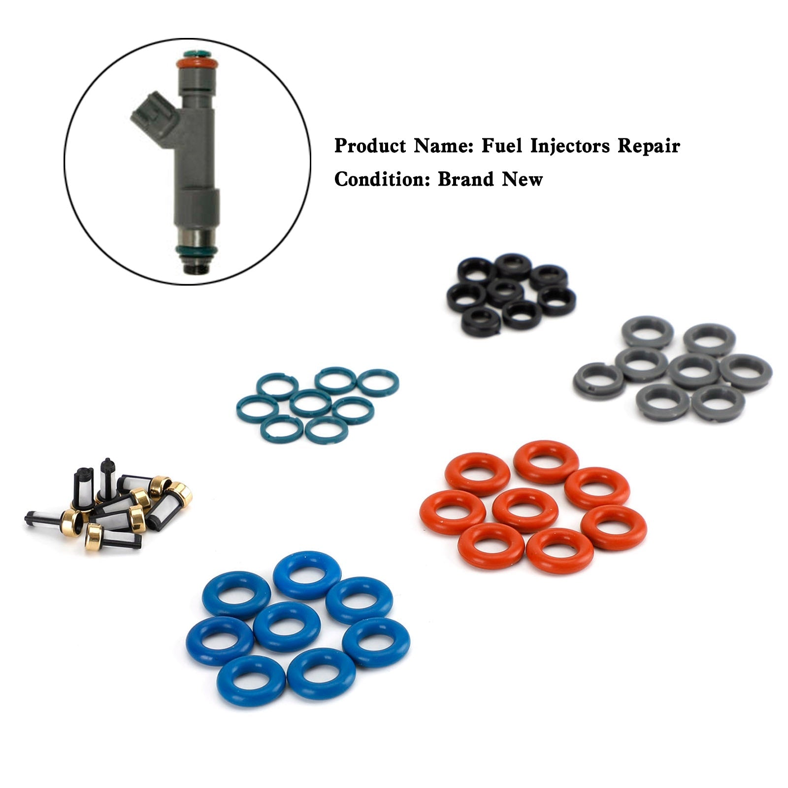 Volvo S80 XC90 4.4L 8 pièces Kit de joint de réparation 'injecteurs de carburant bouchon de filtre FJ1073 85212247 1550589 86536080 024078918 55559397 1581552