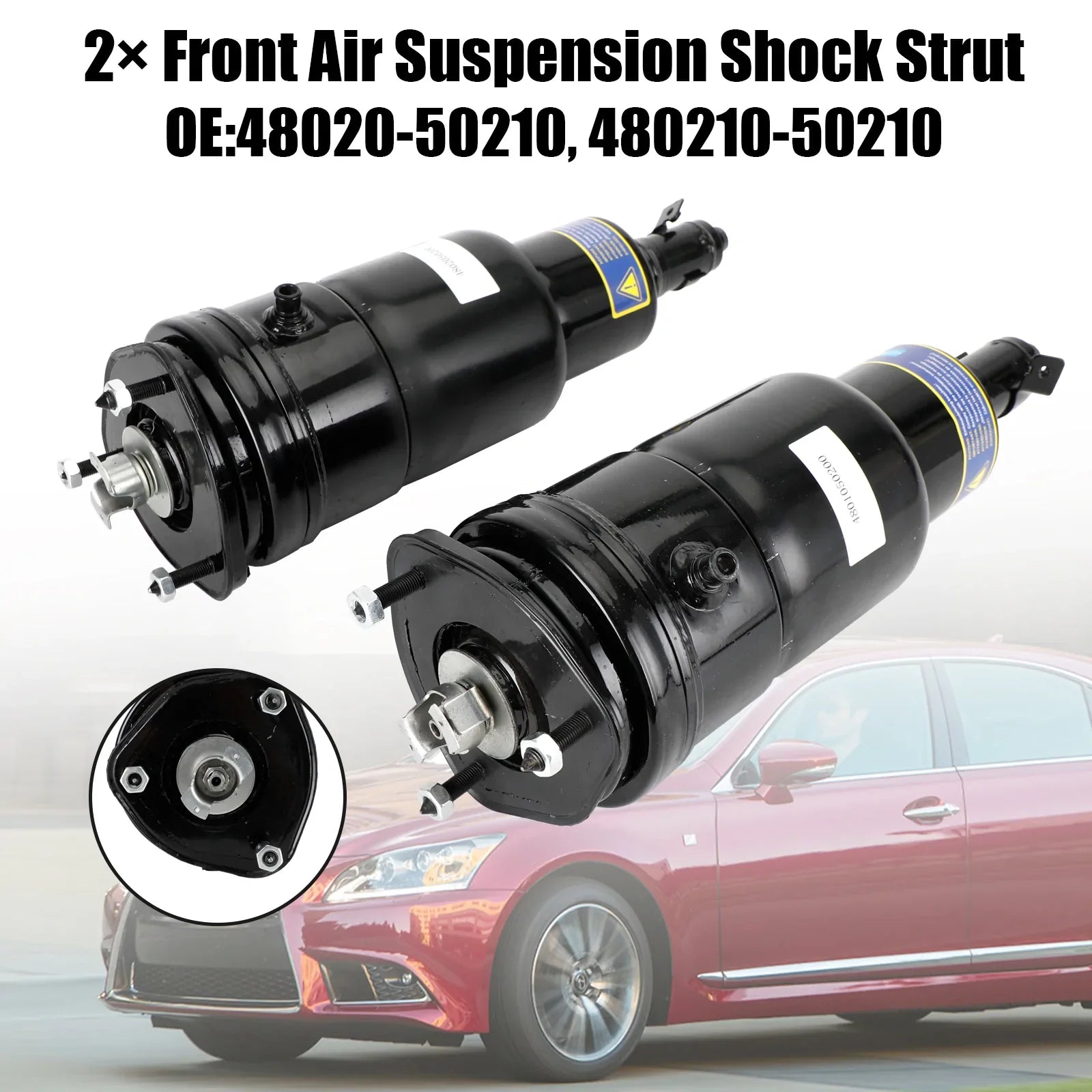 2× Lexus LS600h 2009-2016 L Berline 4 portes 5.0L Suspension pneumatique avant Amortisseur 48020/10-50210