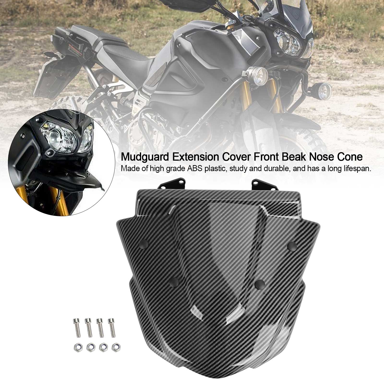 Couvercle d'extension de garde-boue bec avant cône de nez pour Yamaha XT1200Z 2014-2021