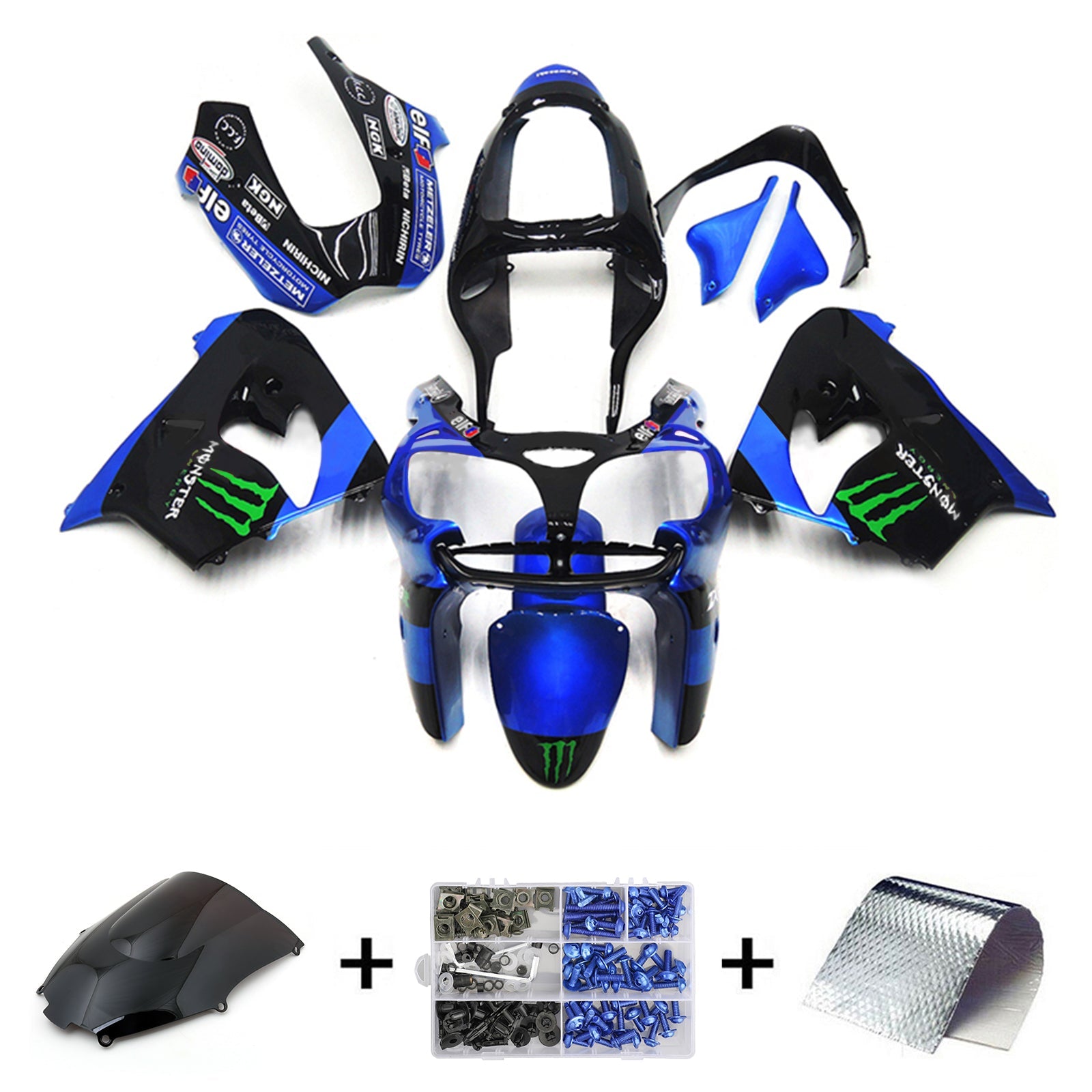 Amotopart Kawasaki ZX9R 2002-2003 ABS kunststof carrosseriekuipset