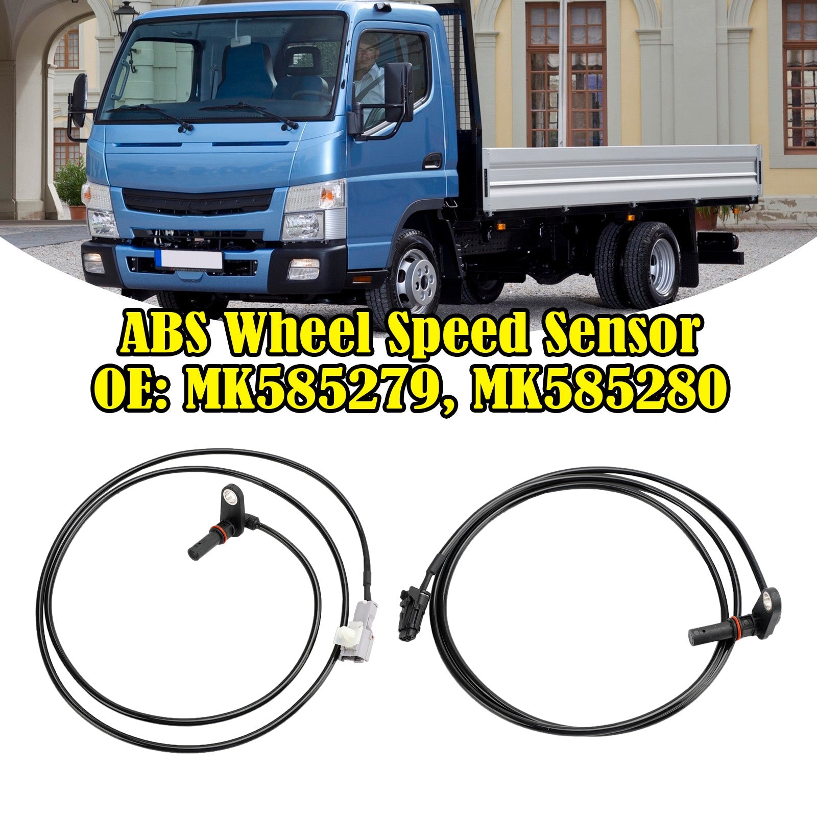 Sensor de velocidad de rueda ABS trasero izquierdo y derecho de 2 piezas para Mitsubishi Fuso Canter 3.0