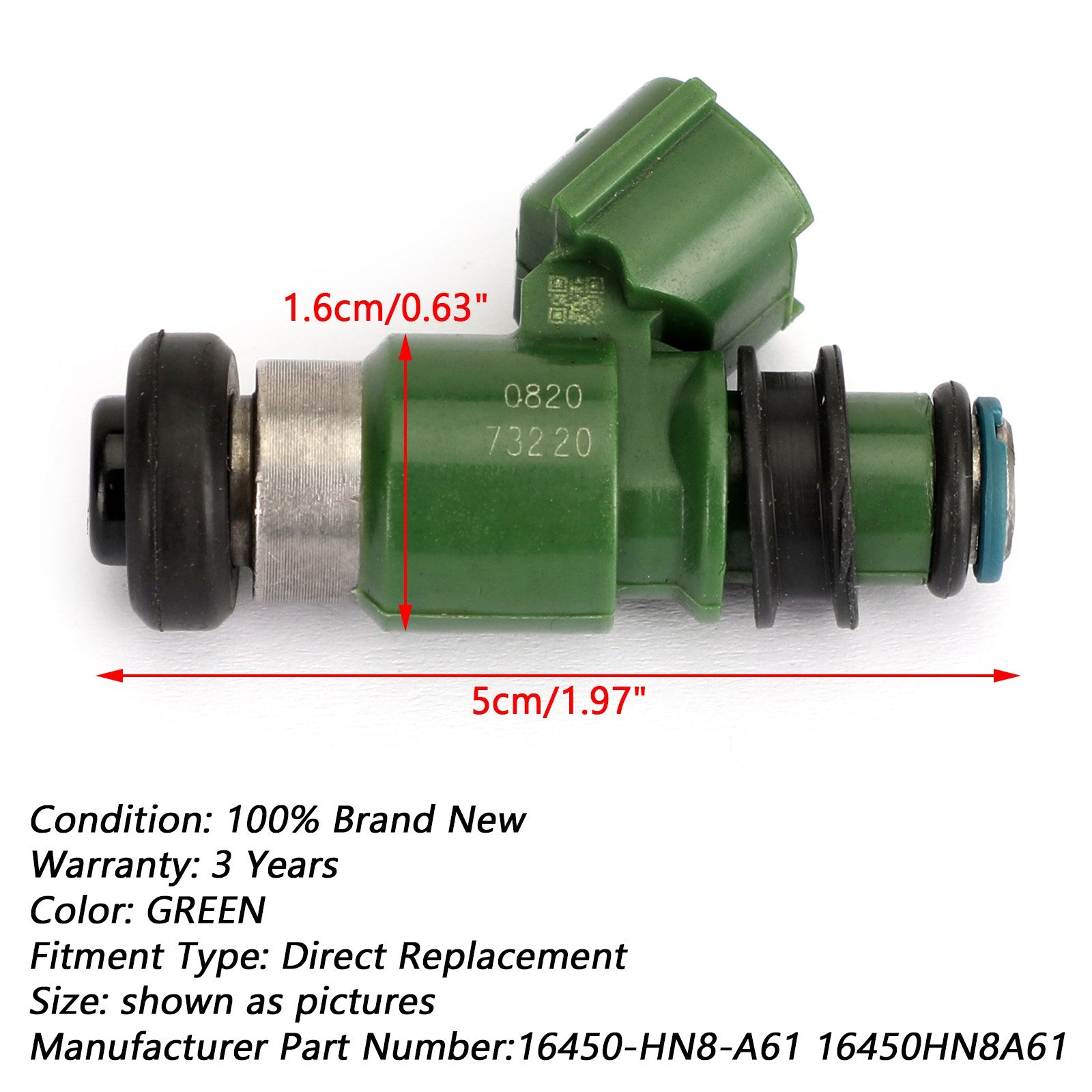 Inyector de combustible Honda CRF450R Rincón 680 TRX700XX 16450-HN8-A61 16450HN8A61