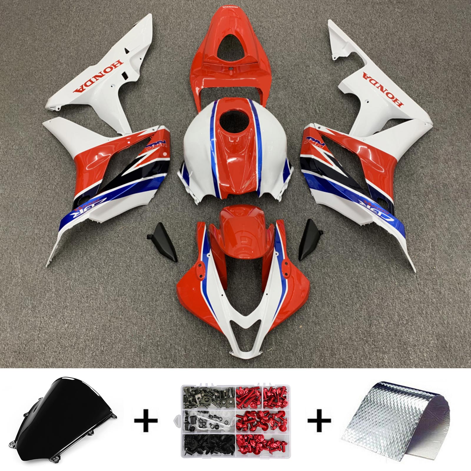 Amotopart Honda CBR600RR 2007-2008 F5 Kit Carrosserie Plastic Abs