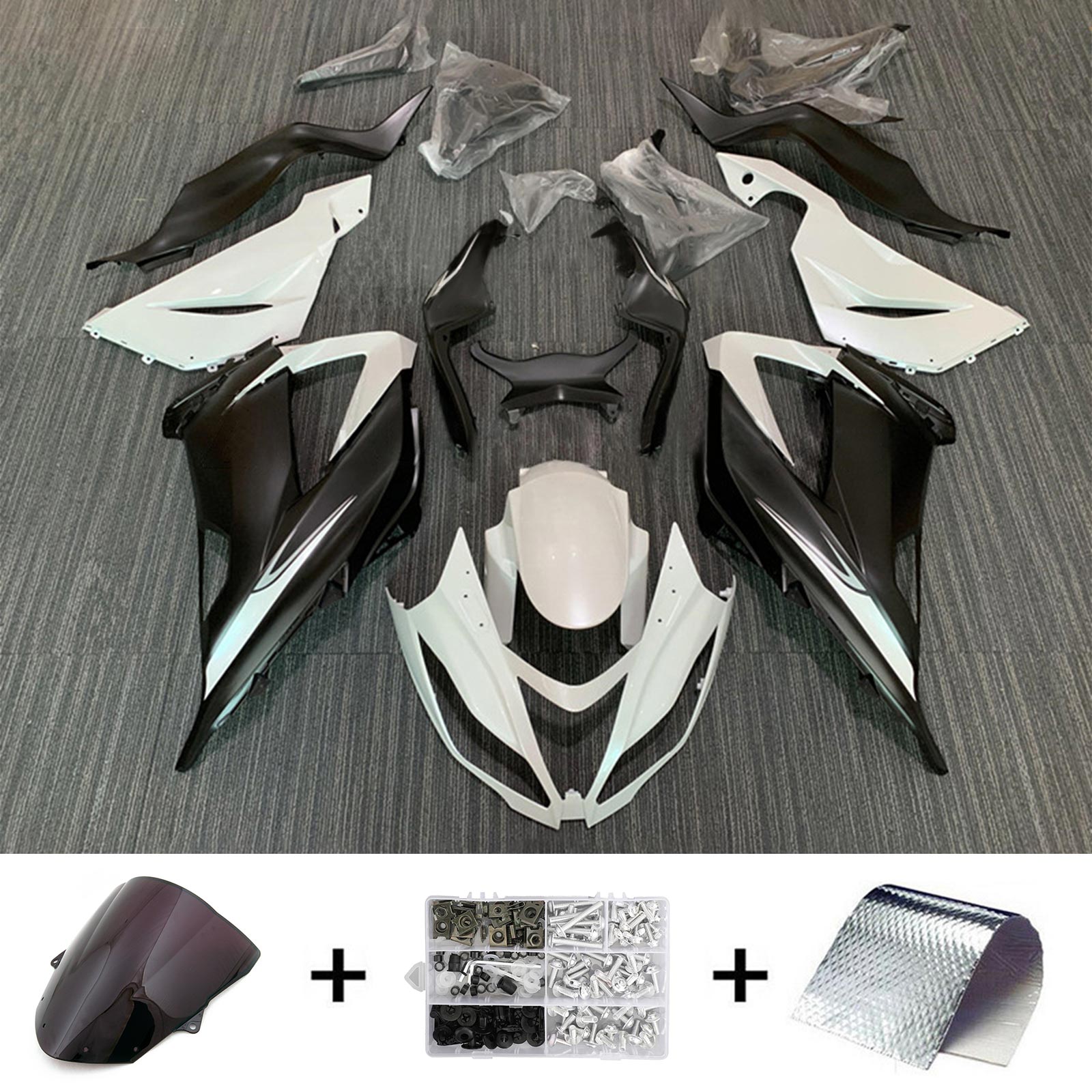 Amotopart Kawasaki ZX6R 636 2013-2018 ABS kunststof carrosseriekuipset