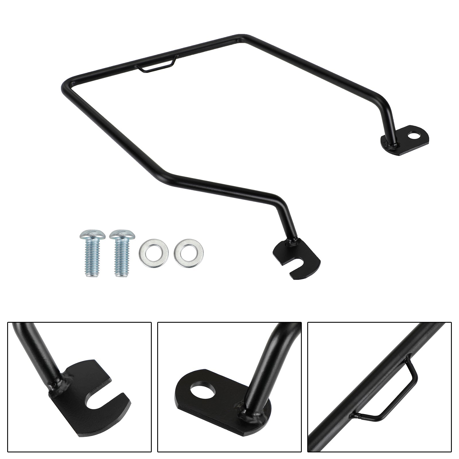 KAWASAKI W650 W800 Cafe Street Sivusatulalaukun kiinnitysteline musta