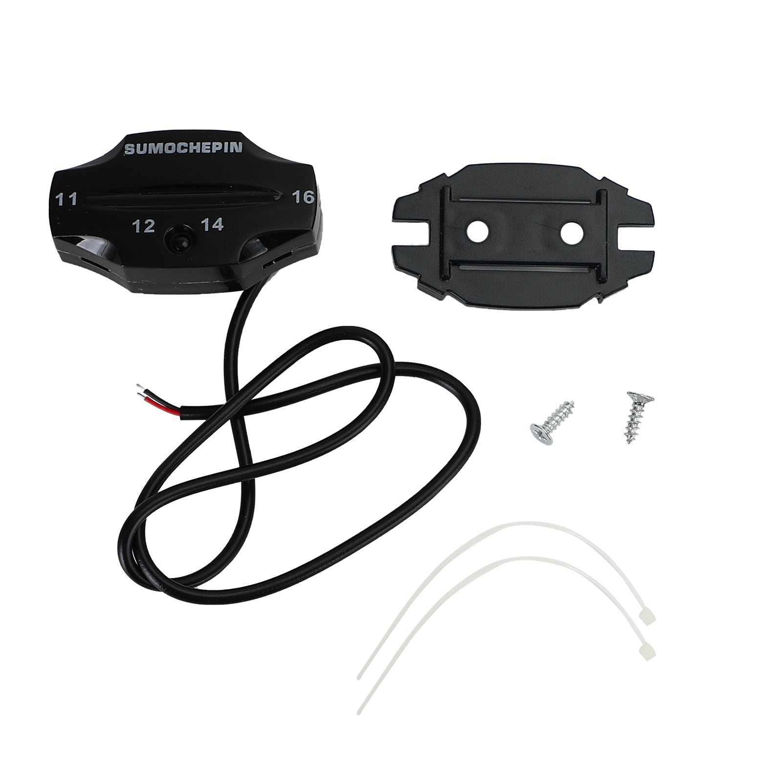 Voltímetro con pantalla Led para motocicleta, 12V, medidor de voltaje, probador de voltios, genérico, 1 ud.