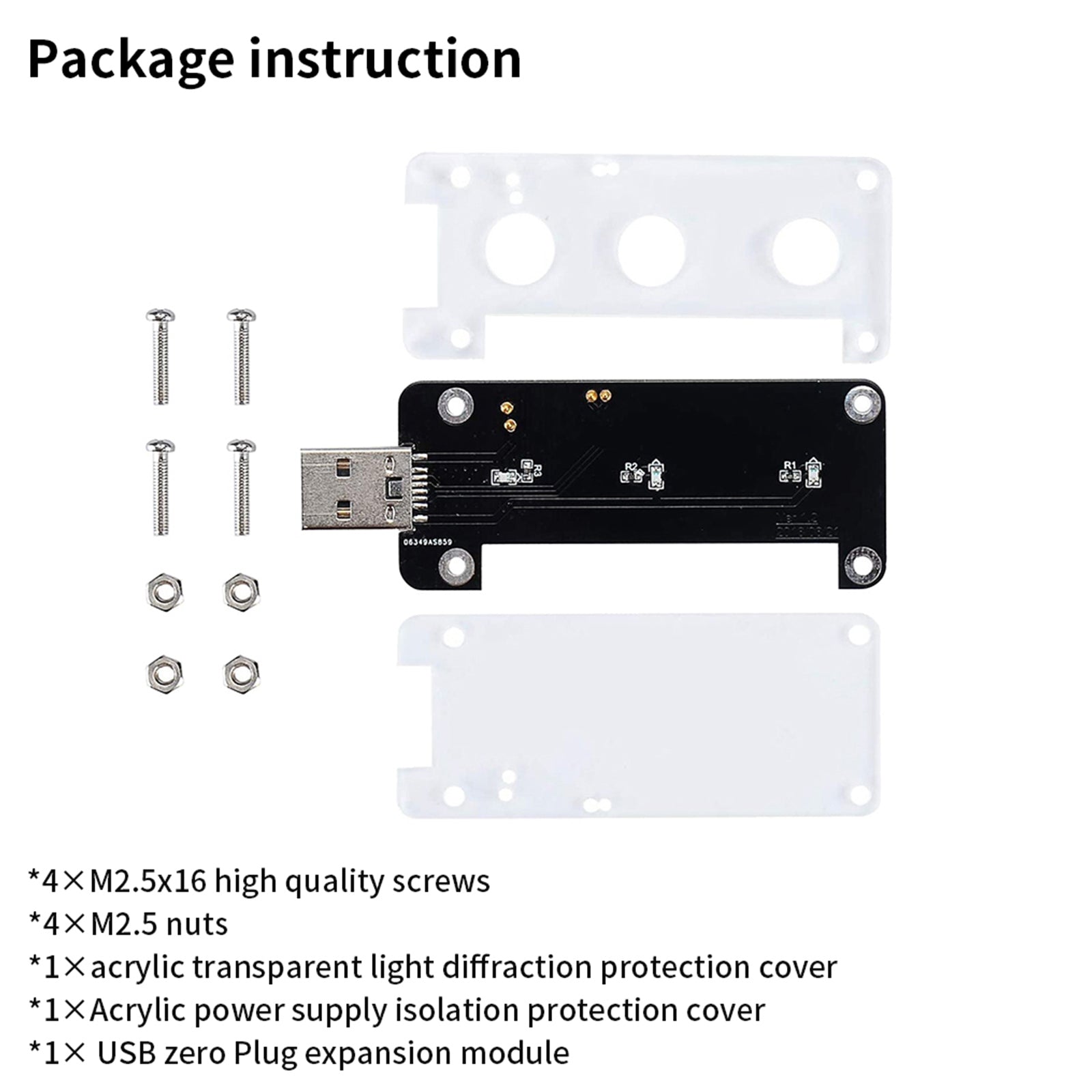 Connecteur de module de clé USB pour carte d'extension Raspberry Pi Zero / W / WHE