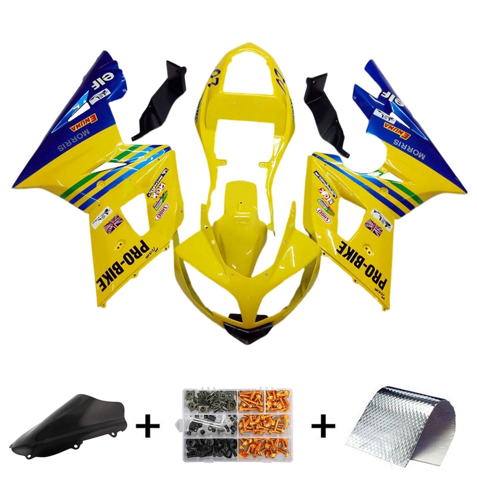 Amotopart Triumph Daytona 600 650 2002-2005 Kit carena carrozzeria Plastica ABS