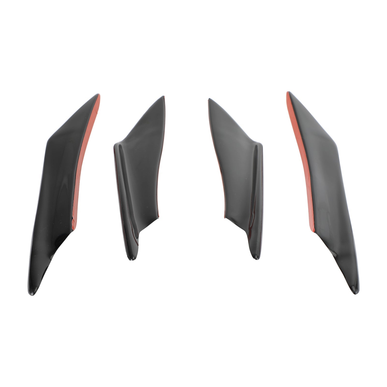 4 szt. Uniwersalne płetwy przedniego zderzaka samochodu Splitter Spoiler Canards Gloss Black