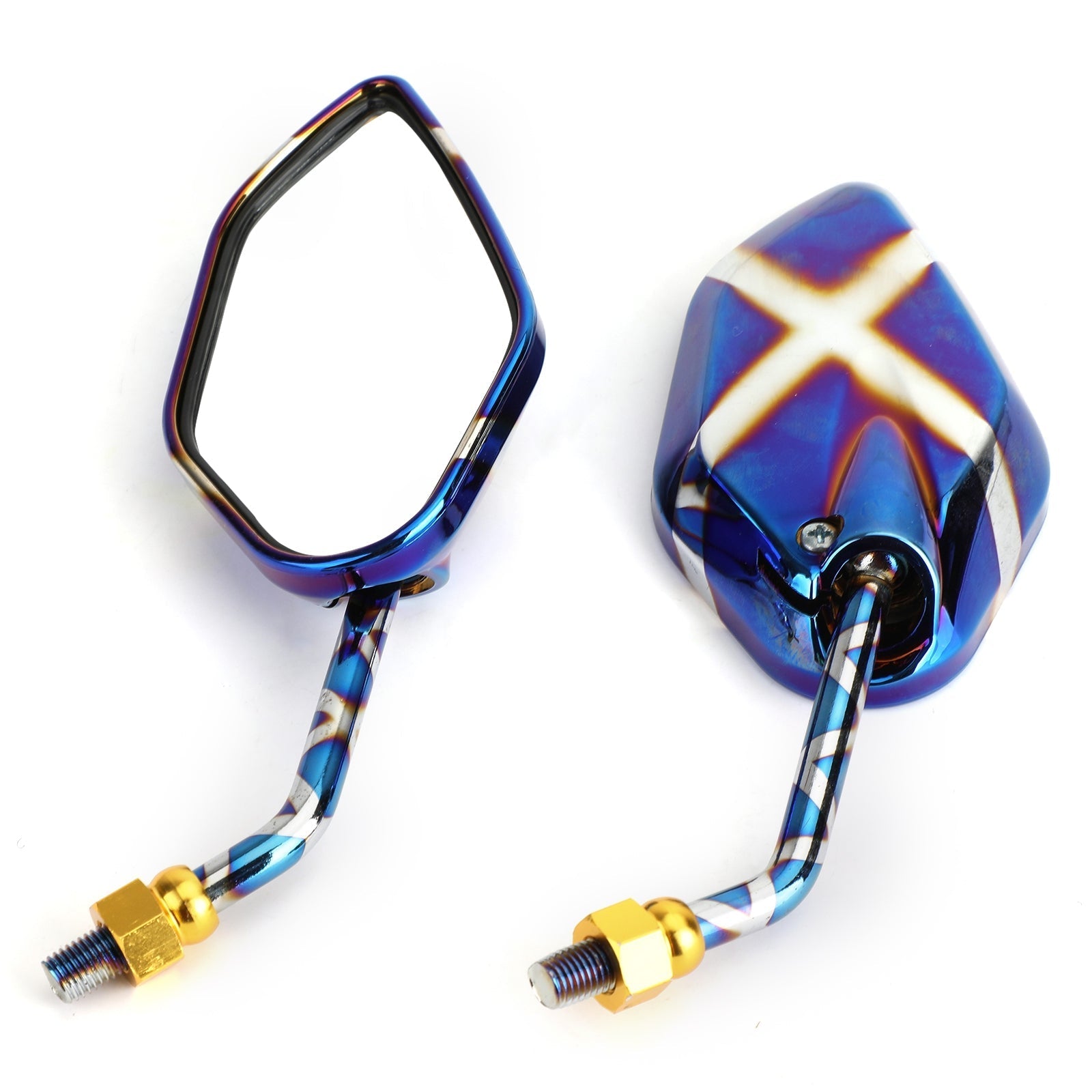 Zijspiegels 10 mm M10 voor motorfiets-scooter Cruiser Chopper Sportbike generiek