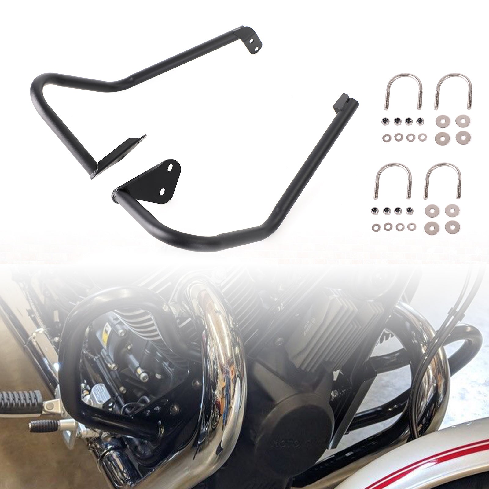 Osłona zabezpieczająca silnik zderzaka Pasek awaryjny czarny dla Honda Crf250 Crf250L 17-21 Generic