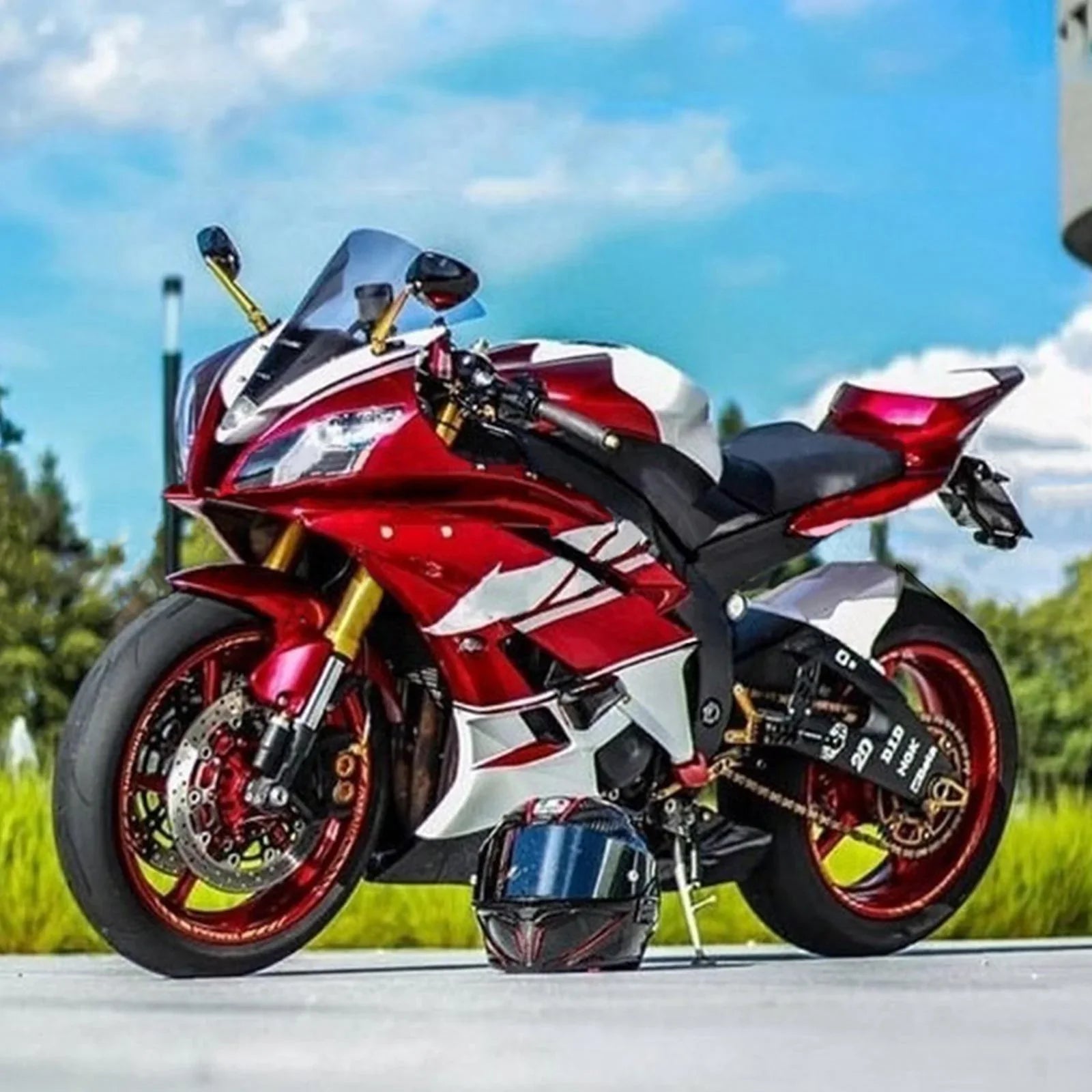 Amotopart Sealing Kit za Yamaha YZF 600 R6 2006-2007 Generic