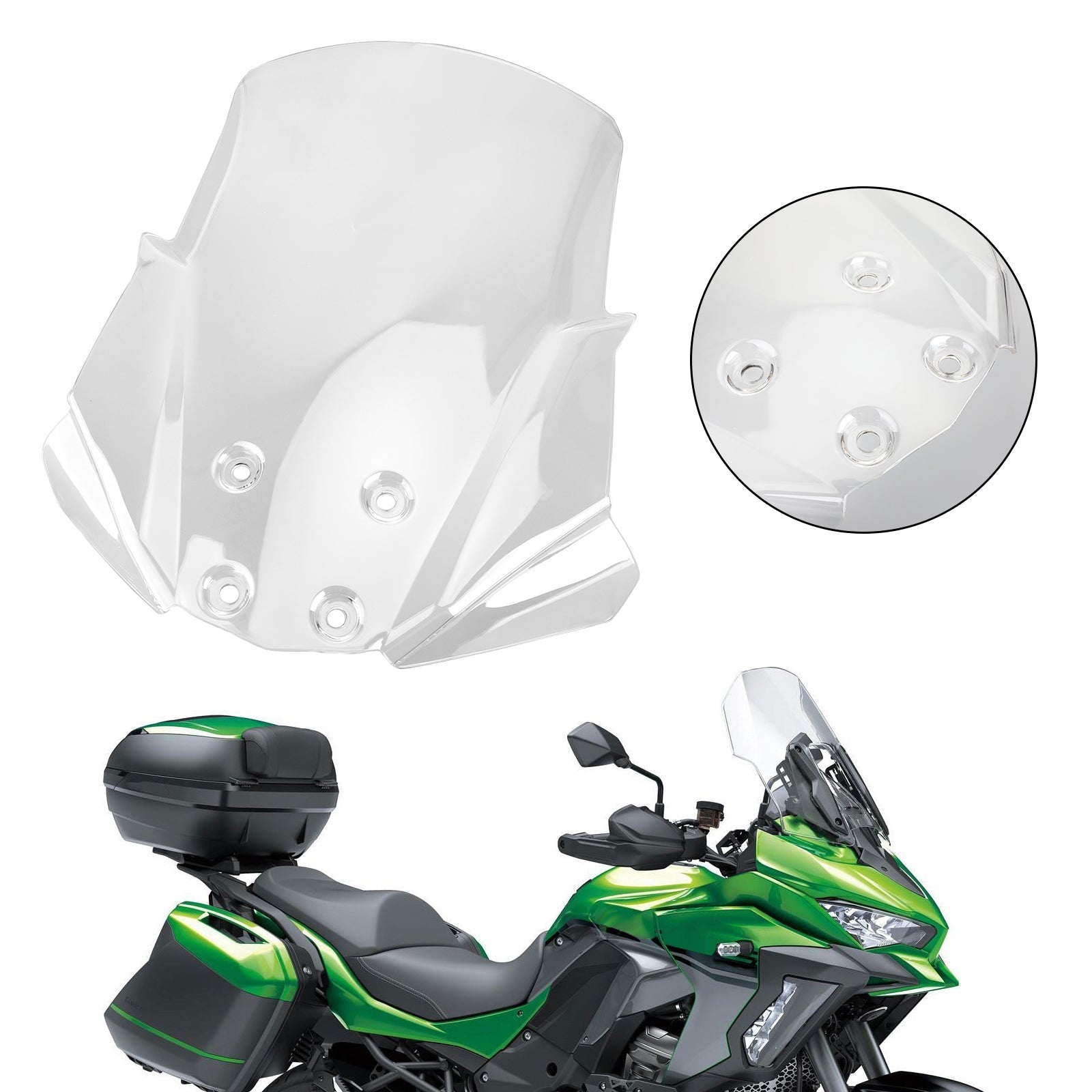 Pare Brise Pare Brise Pour Kawasaki Versys-X300 2017-2019 Gris Générique
