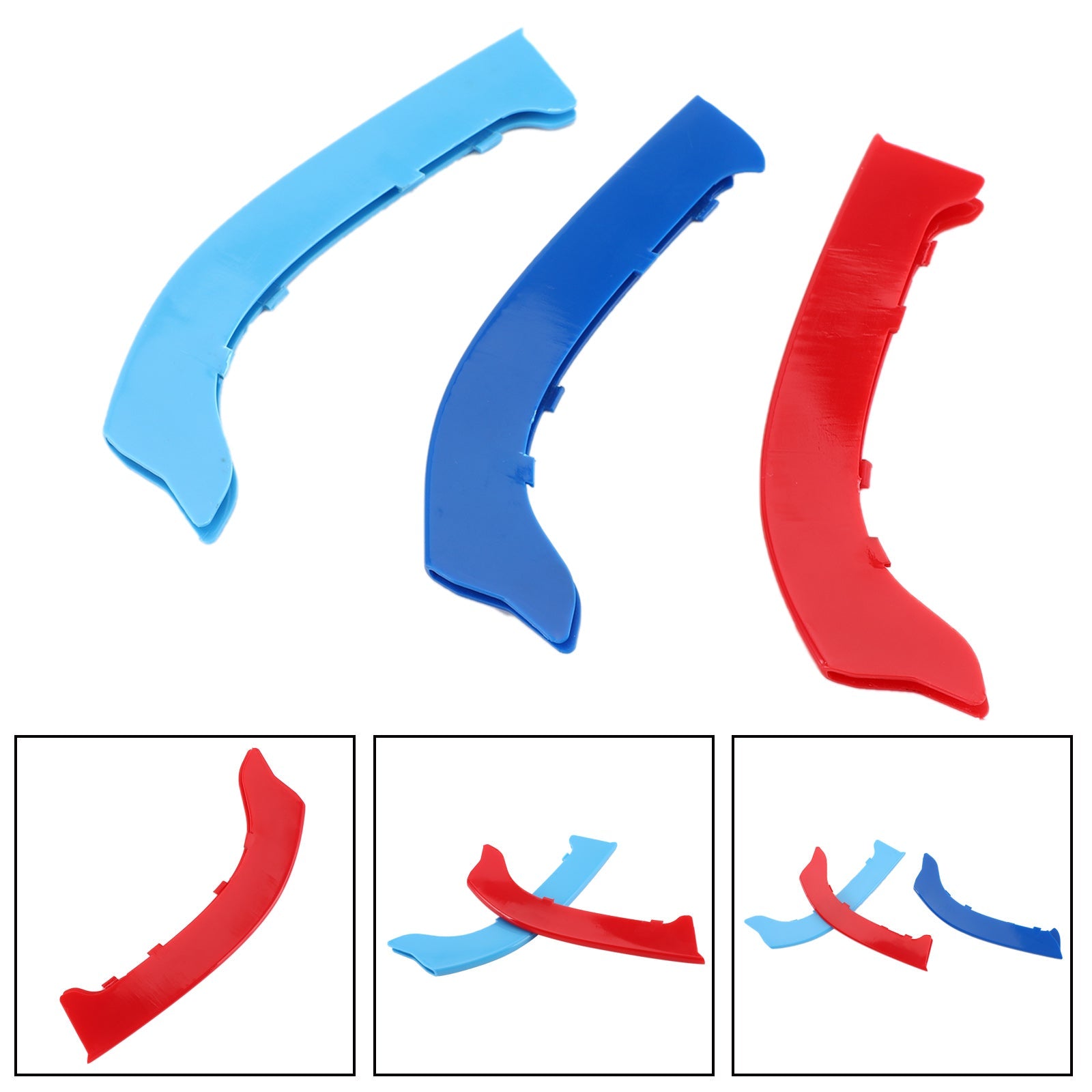 BMW serii 3 2009-2012 Tricolor Przednia osłona grilla Listwy zaciskowe