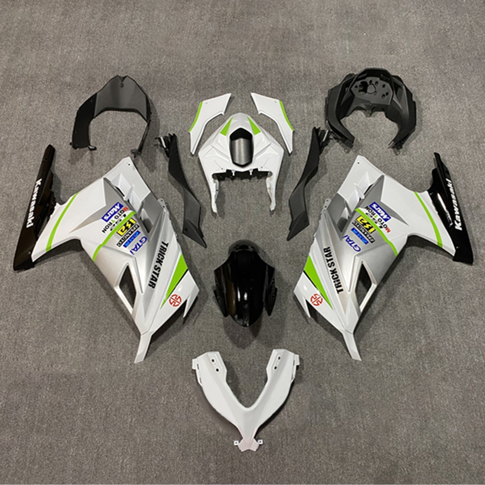 Amotopart Kawasaki EX300/Ninja 300 2013-2017 ABS kunststof carrosseriekuipset