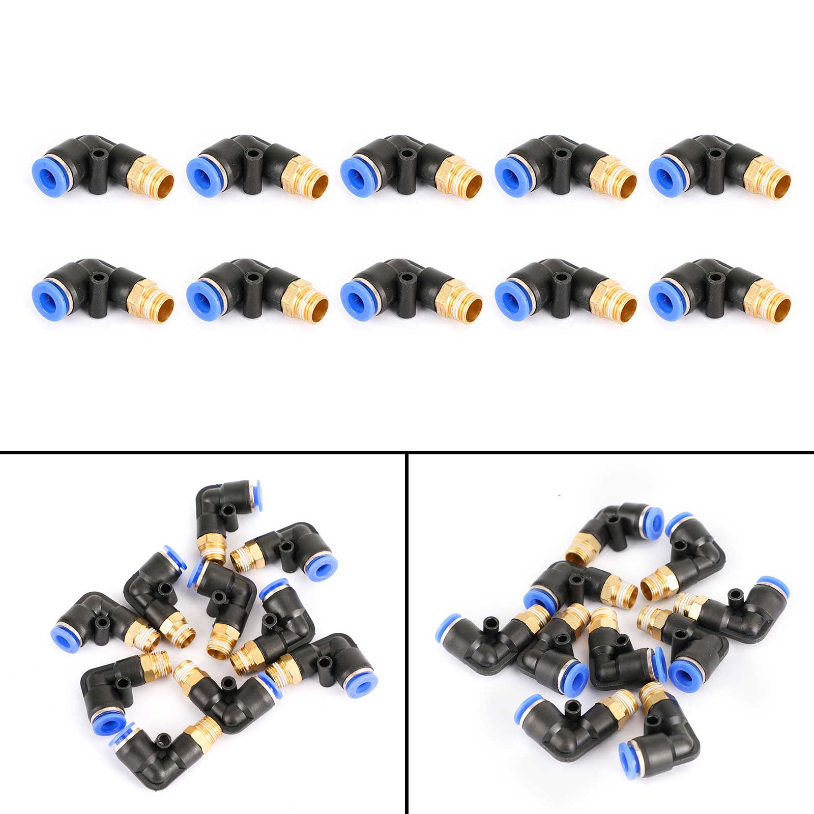 Pneumatique Air Quick Push to Connect Raccord "L" "T" "Y" Droit Split Tube 6mm