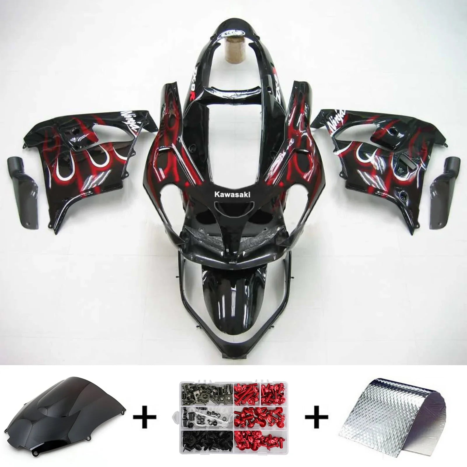 Amotopart kuipset voor Kawasaki ZX9R 2000-2001 Generiek