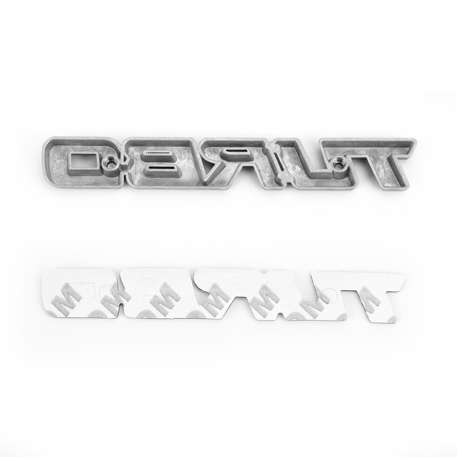 3D Metal Turbo Logo Emblema Emblema Insignia Pegatina Tronco de troncal Calcomanía de plata genérica