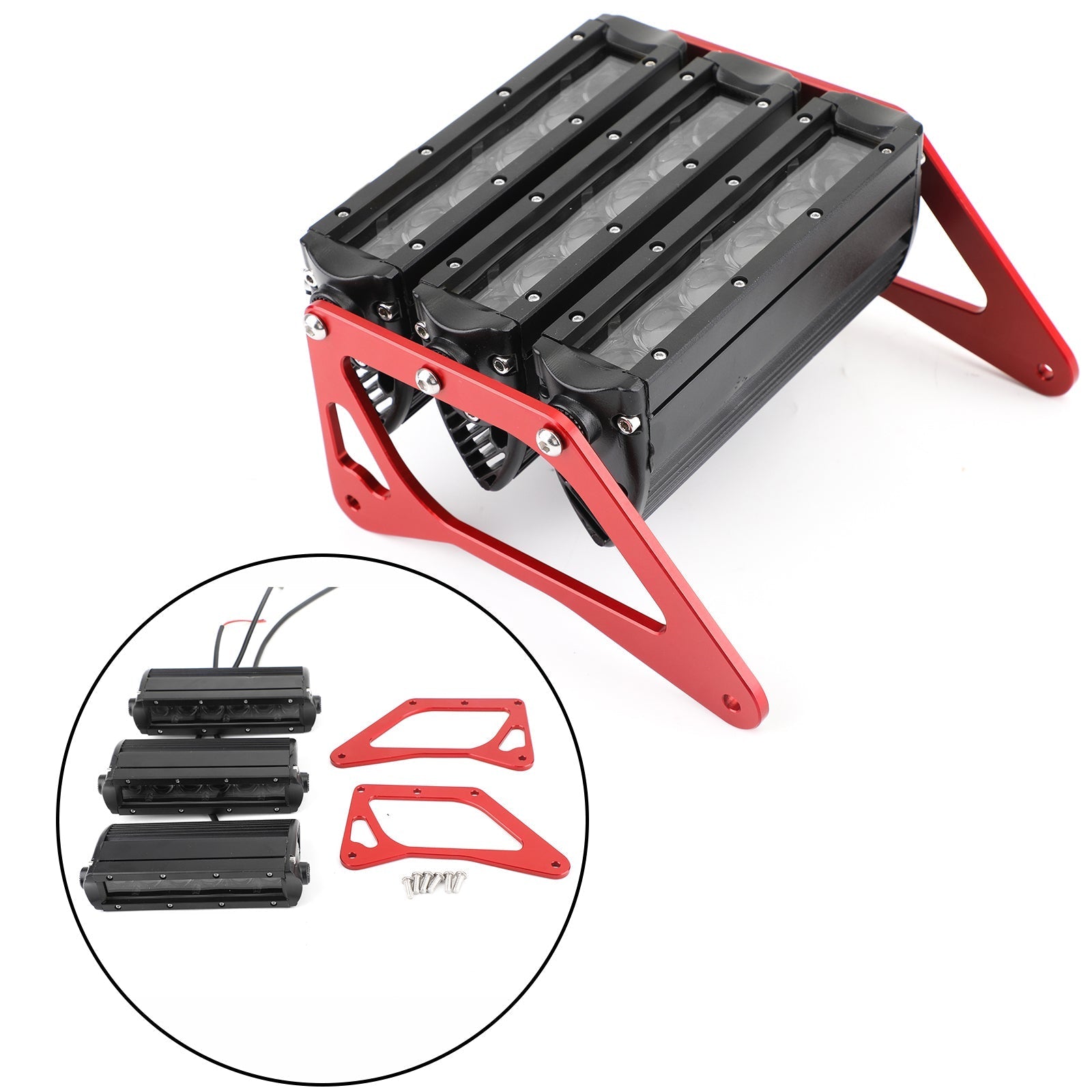 Phare de moto LED 3 rangées lumière blanche pour Honda Grom 125 MSX SF 13-19 RE générique