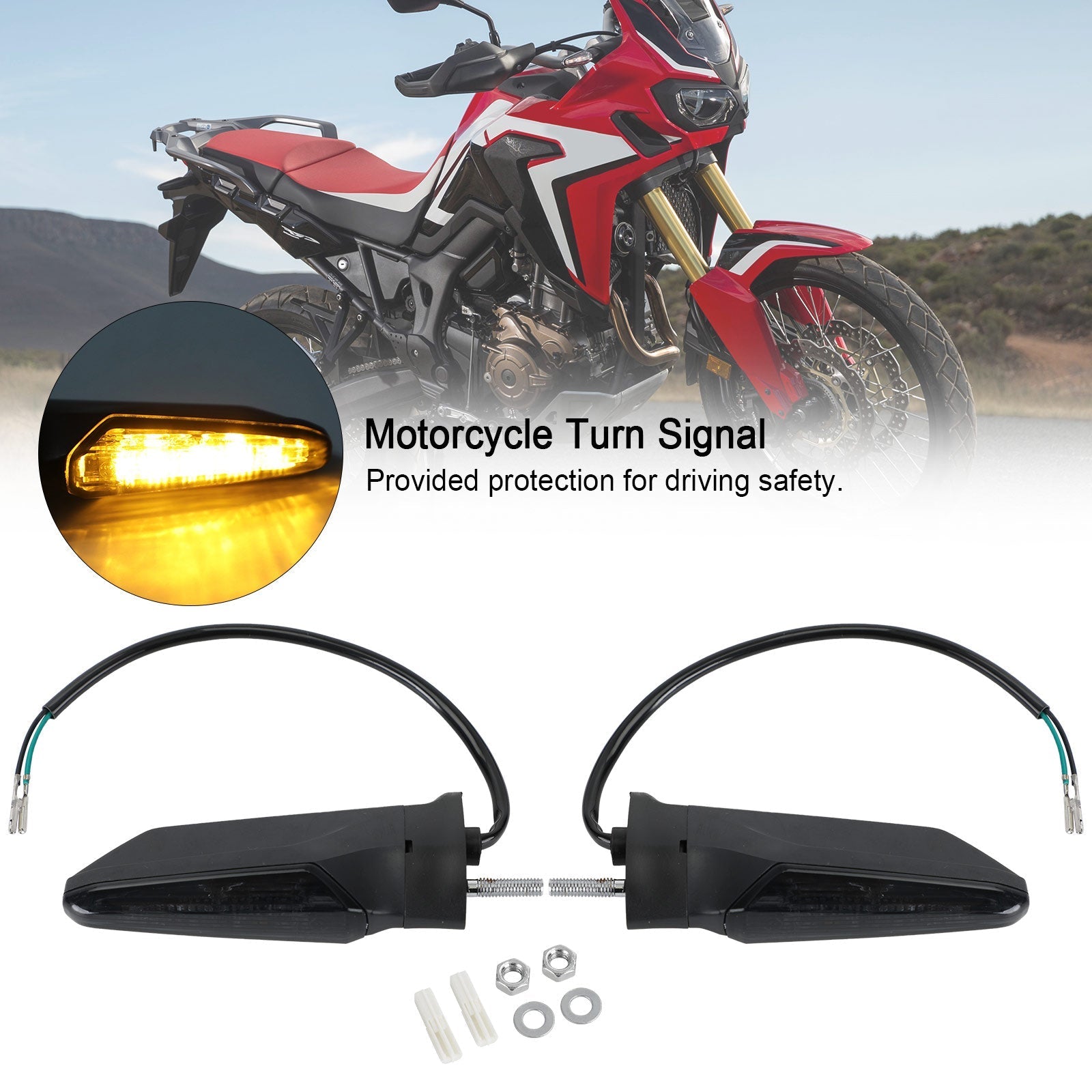 LED-front knipperend licht voor Honda CRF1000L Afrika Twin 2015-2017 Generic