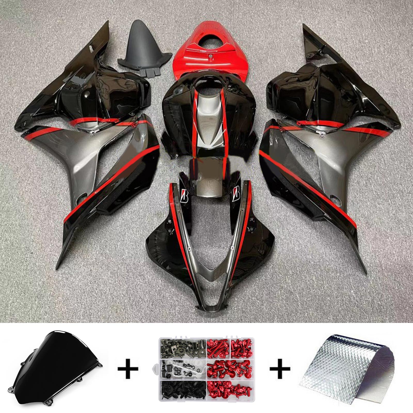 Amotopart Honda CBR600RR 2007-2008 F5 ABS muovinen korin suojasarja