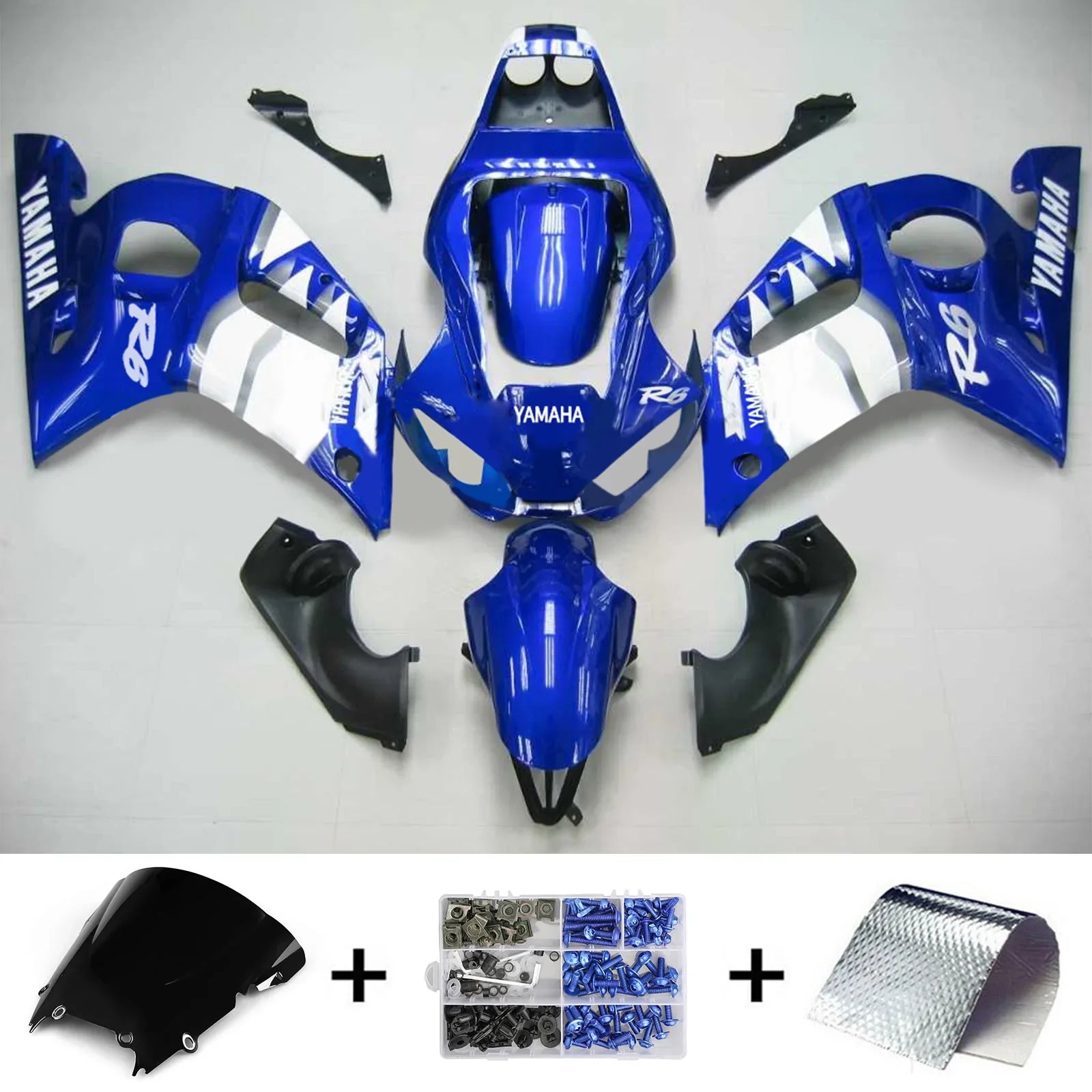 Kit de carenado de Amotopart para Yamaha YZF 600 R6 1998-2002 Genérico