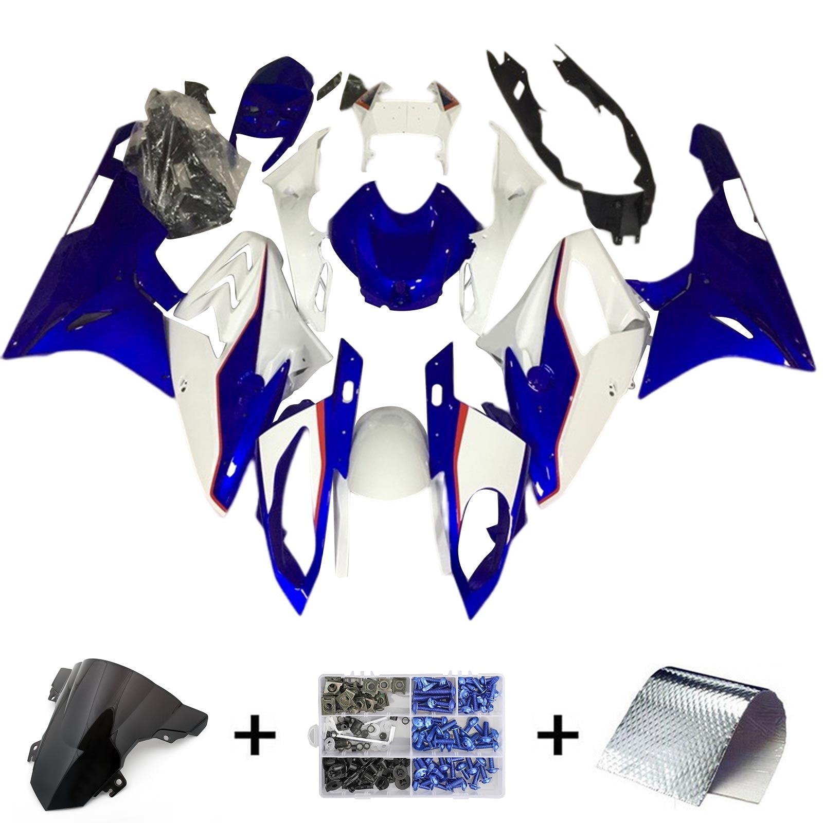 Amotopart BMW S1000RR 2017-2018 ABS kunststof carrosseriekuipset