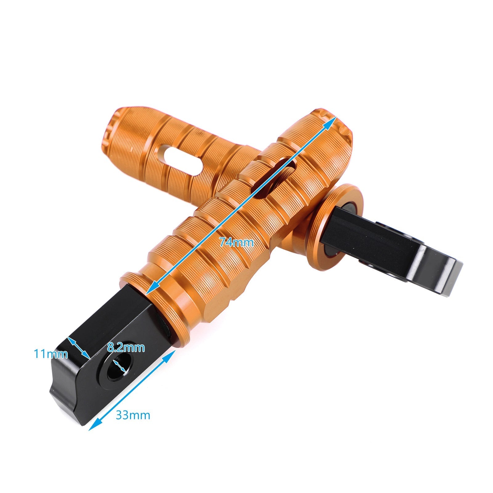 Piefrest antes del reposapiés para Aprilia GPR 125 150 250 Abr150 RS125 Tuono125 Genérico