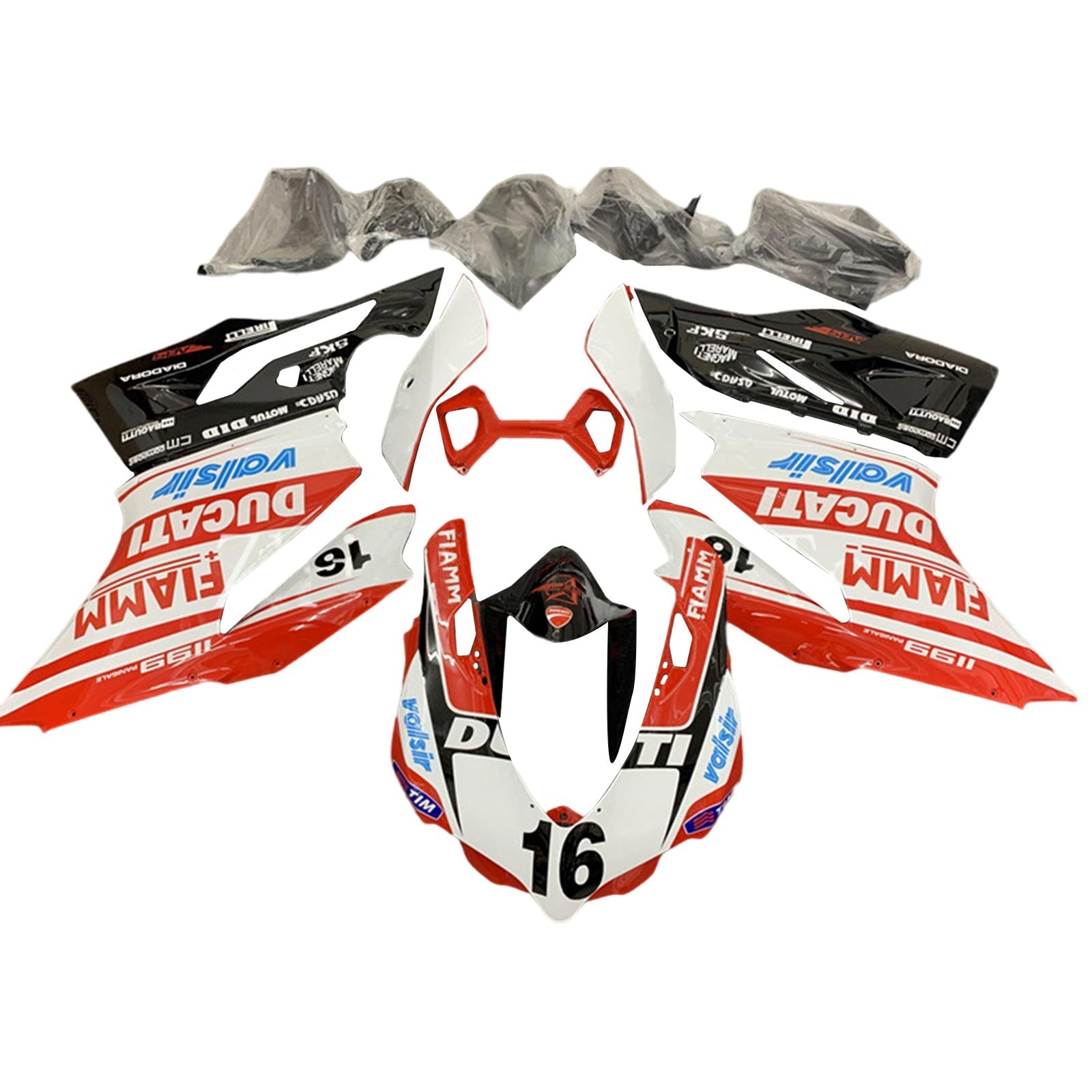 Amotopart Ducati 1199 899 2012-2015 Kit Carénage Carrosserie Plastique ABS