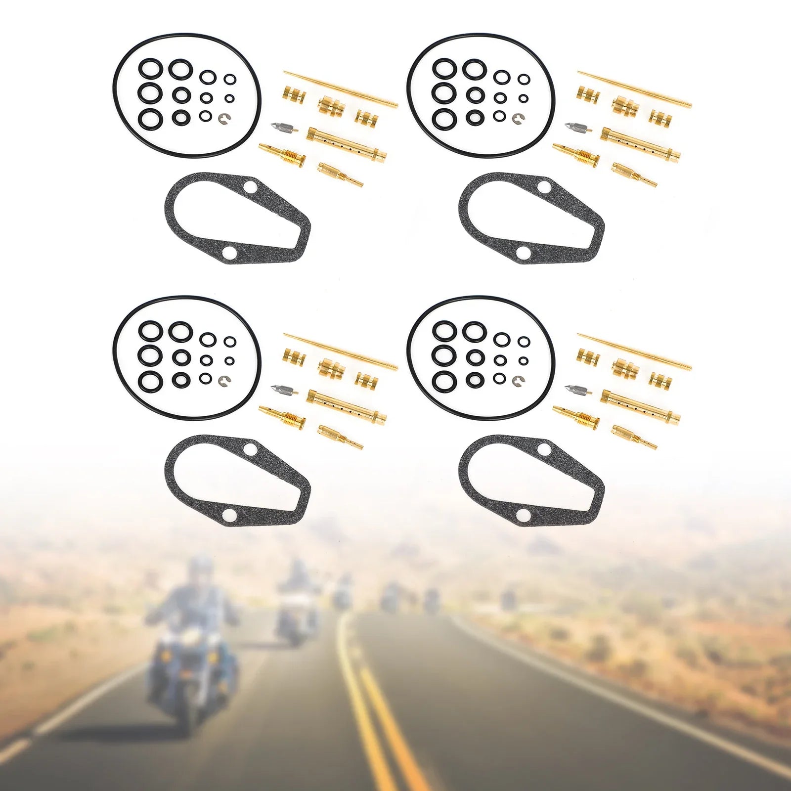 Kit de reconstrucción de carburador 4x para Honda CB500 CB500K cuatro 1971-1973 genérico