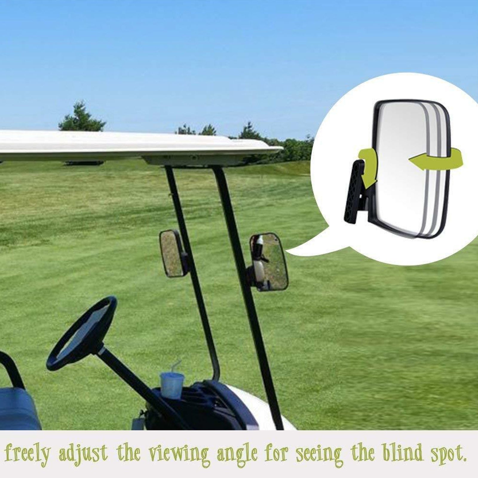 1 paire de rétroviseurs latéraux pour chariot de golf pour voiture de club pour EZ-GO Yamaha générique