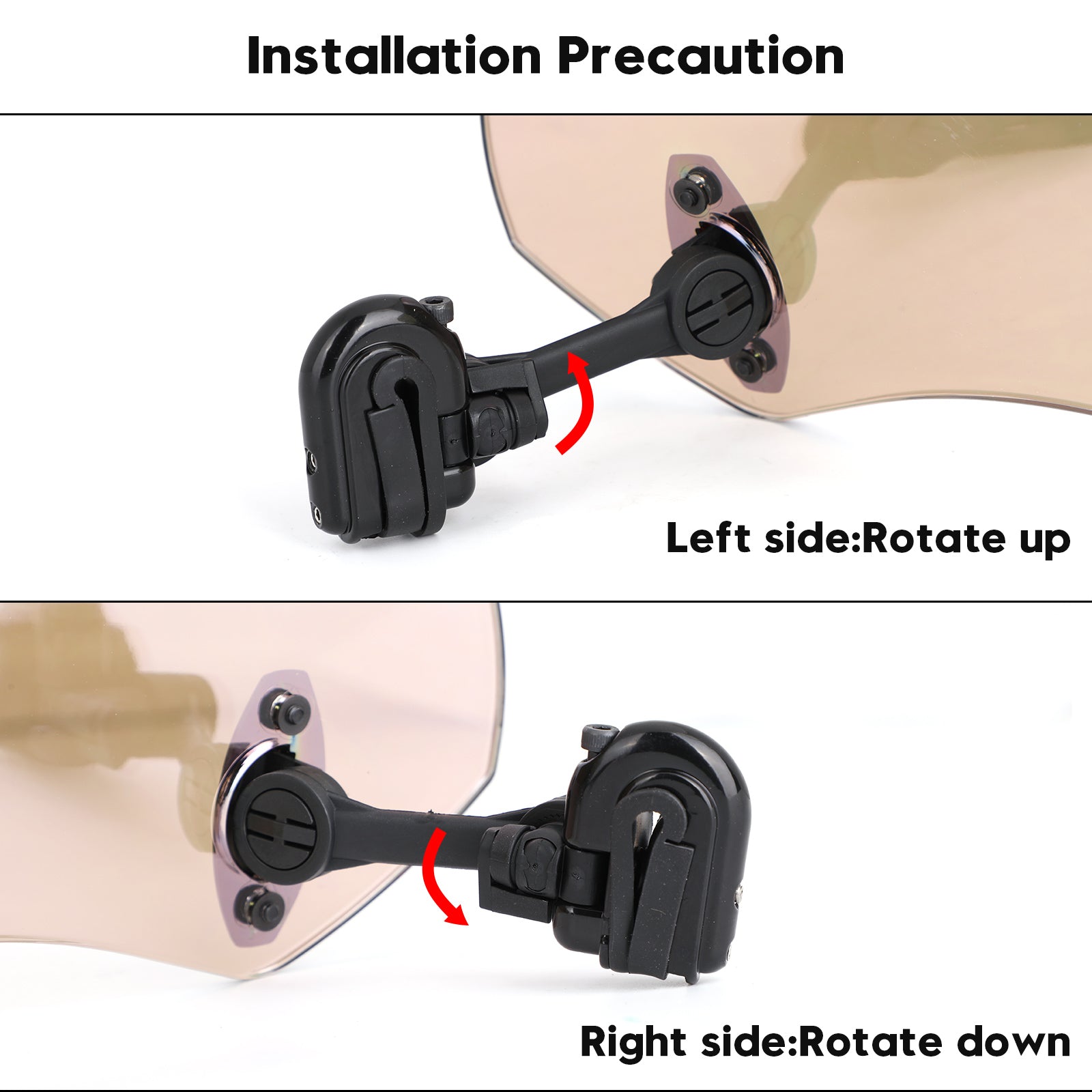 Clip regolabile in moto sul deflettore del vento di espansione del parabrezza