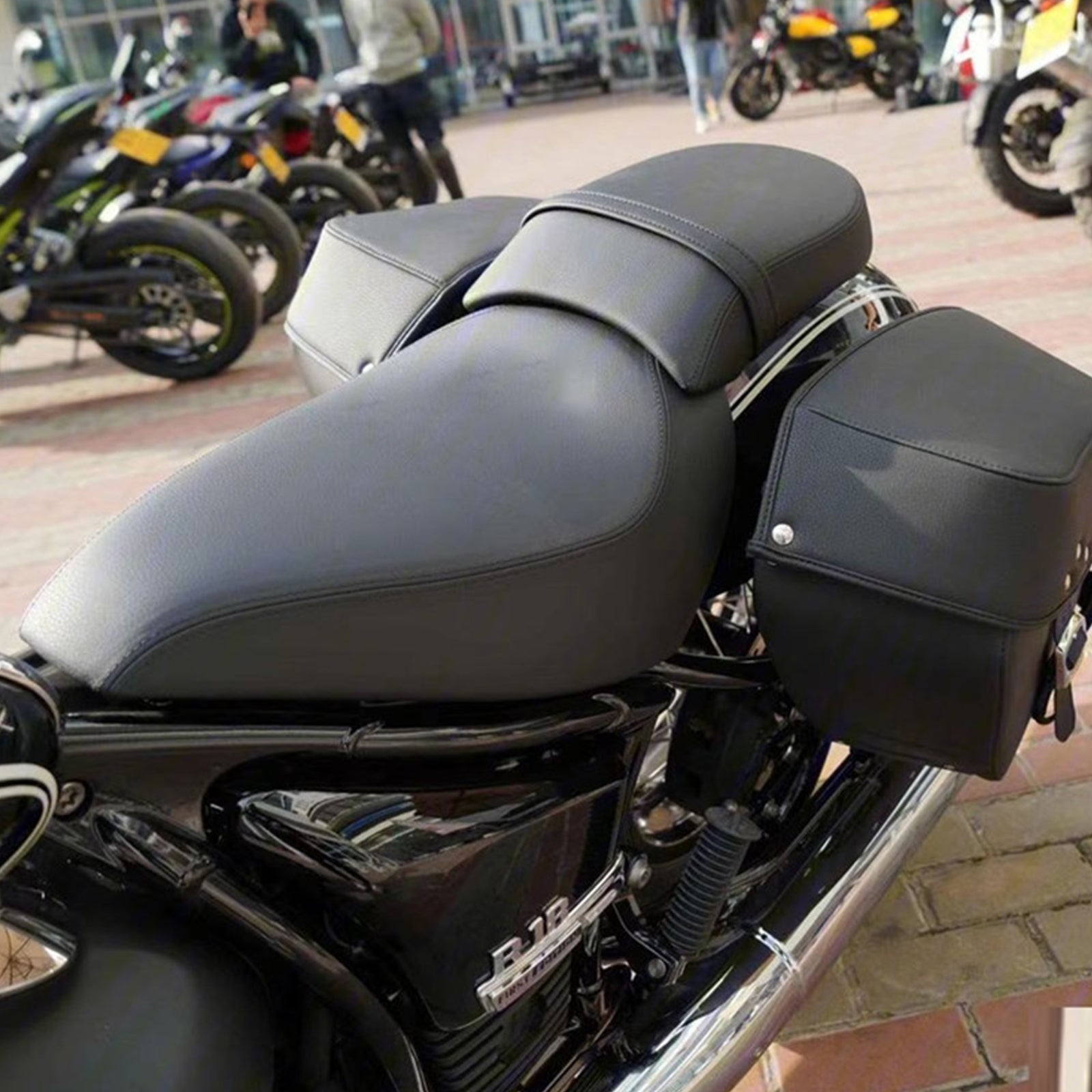 Cojín De Asiento Trasero Negro Para Bmw 1800 R18 2020-2021 Genérico