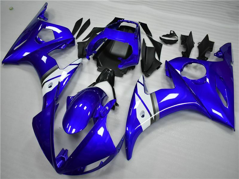 Plastični komplet 'Amotopart Faing Injection z vijakom za Yamaha 2005 YZF-R6 Modra generična bela