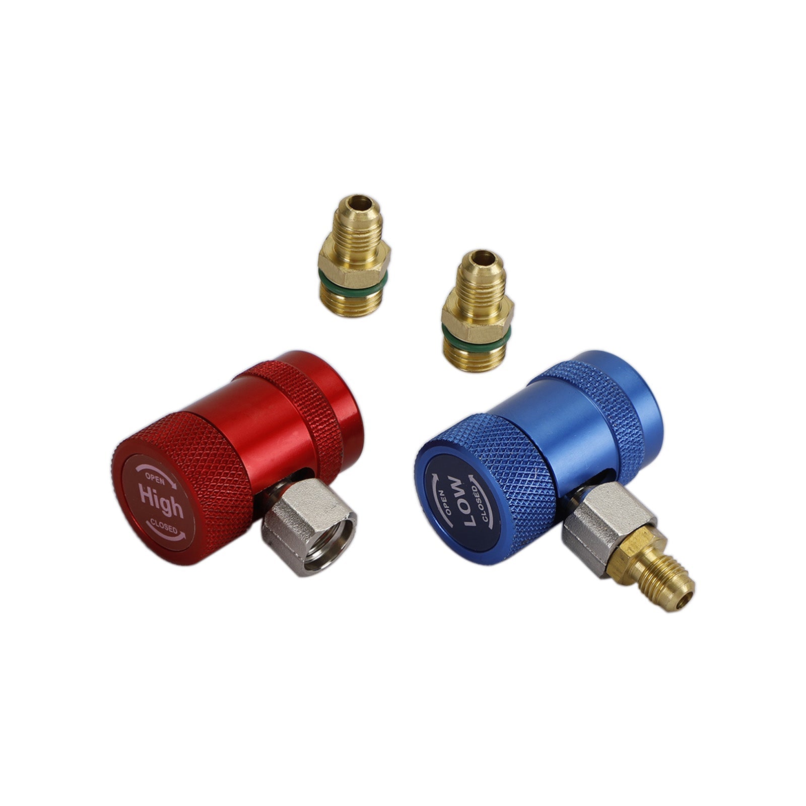 Adattatore attacco rapido A/C R134A Connettore collettore da 1/4" Sae Hvac Lato alto e basso